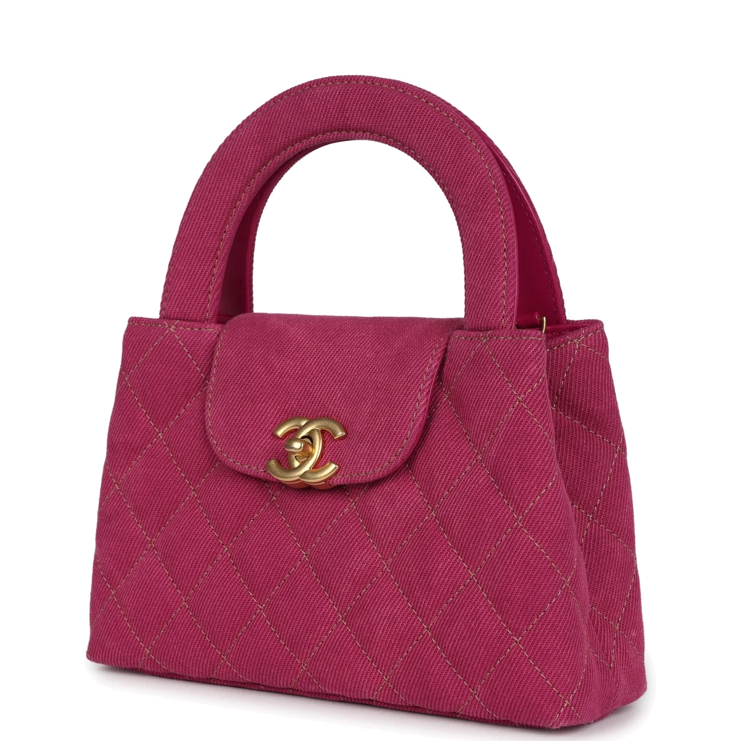Chanel Small Kelly Shopper Pink Washed Denim — фото 6