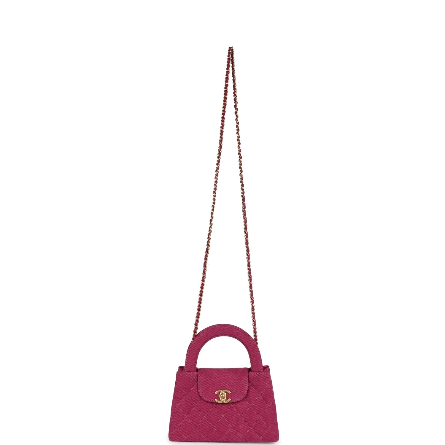 Chanel Small Kelly Shopper Pink Washed Denim — фото 8