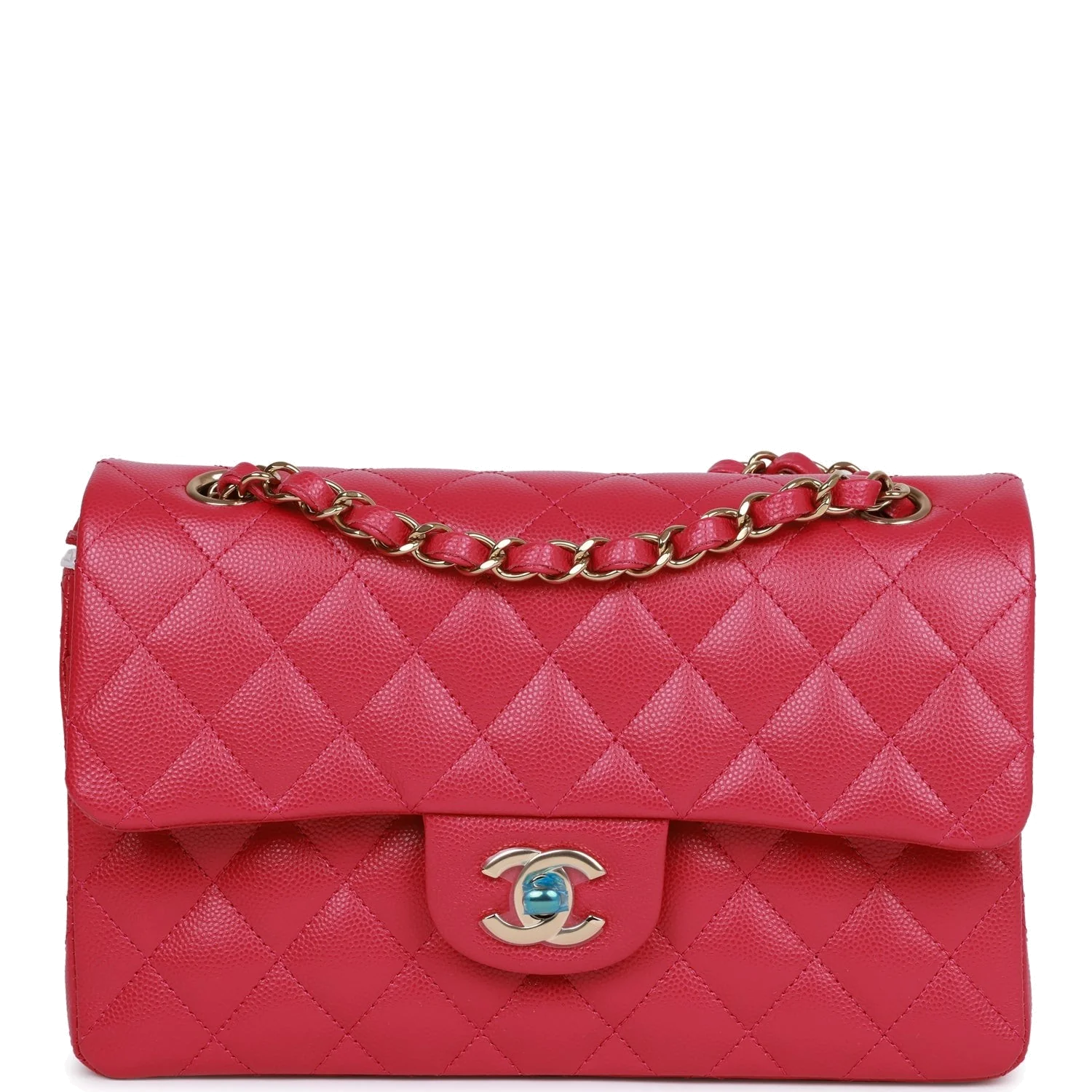 Chanel Small Classic Double Flap Fuchsia Caviar — фото 2