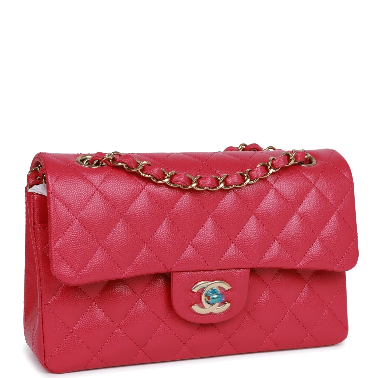 Chanel Small Classic Double Flap Fuchsia Caviar — фото 3