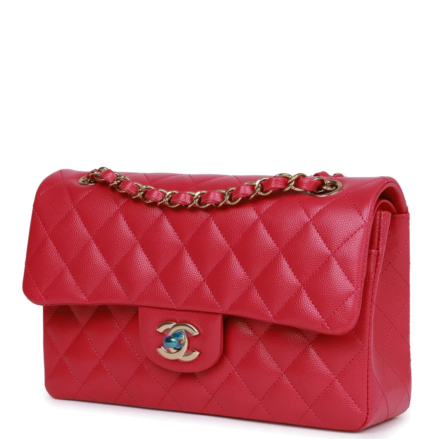 Chanel Small Classic Double Flap Fuchsia Caviar — фото 6