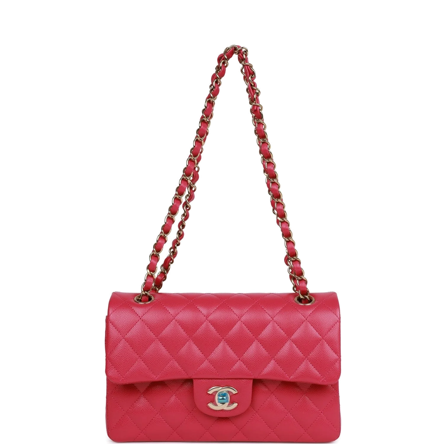 Chanel Small Classic Double Flap Fuchsia Caviar — фото 8