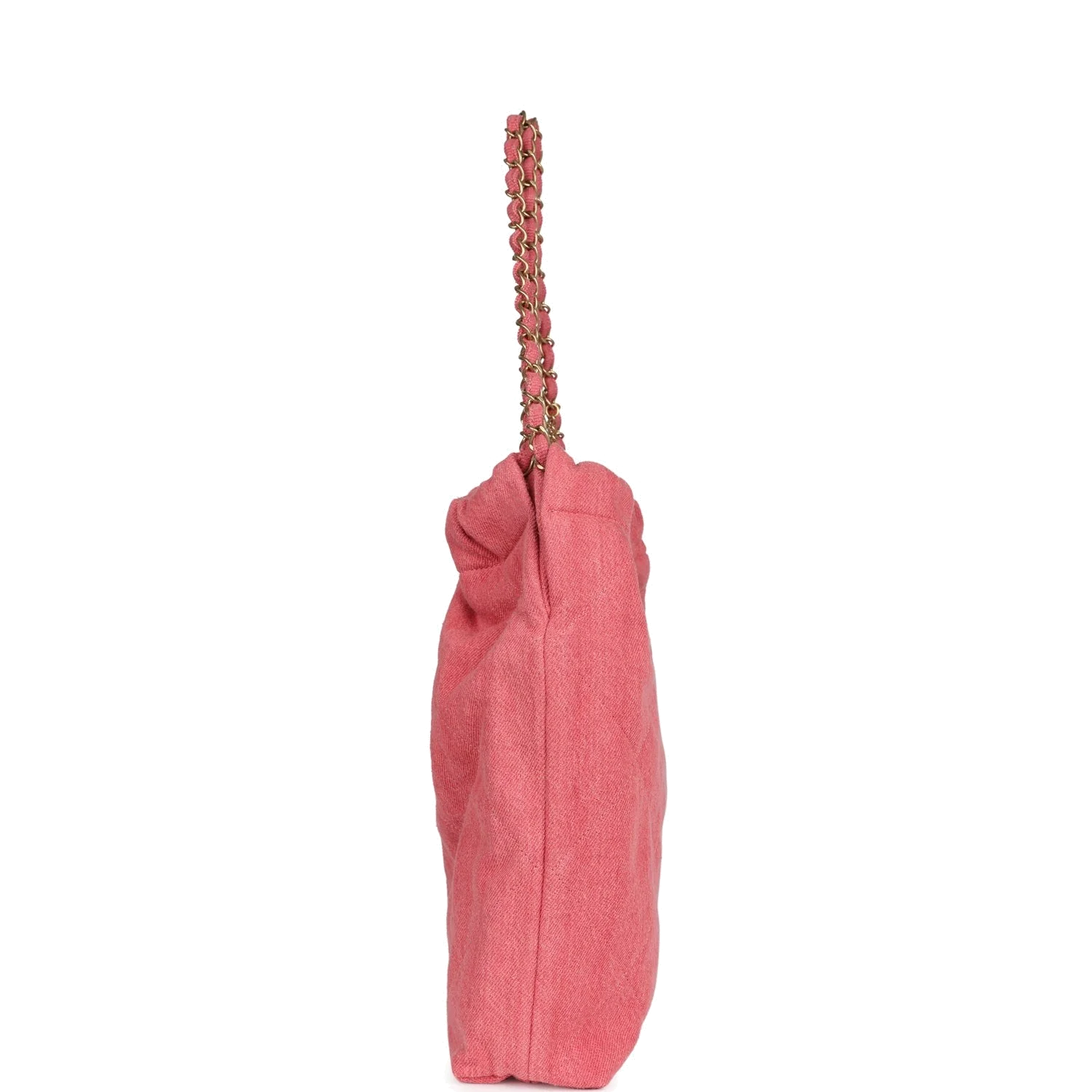 Chanel Small 22 Bag Light Red Washed Denim — фото 4