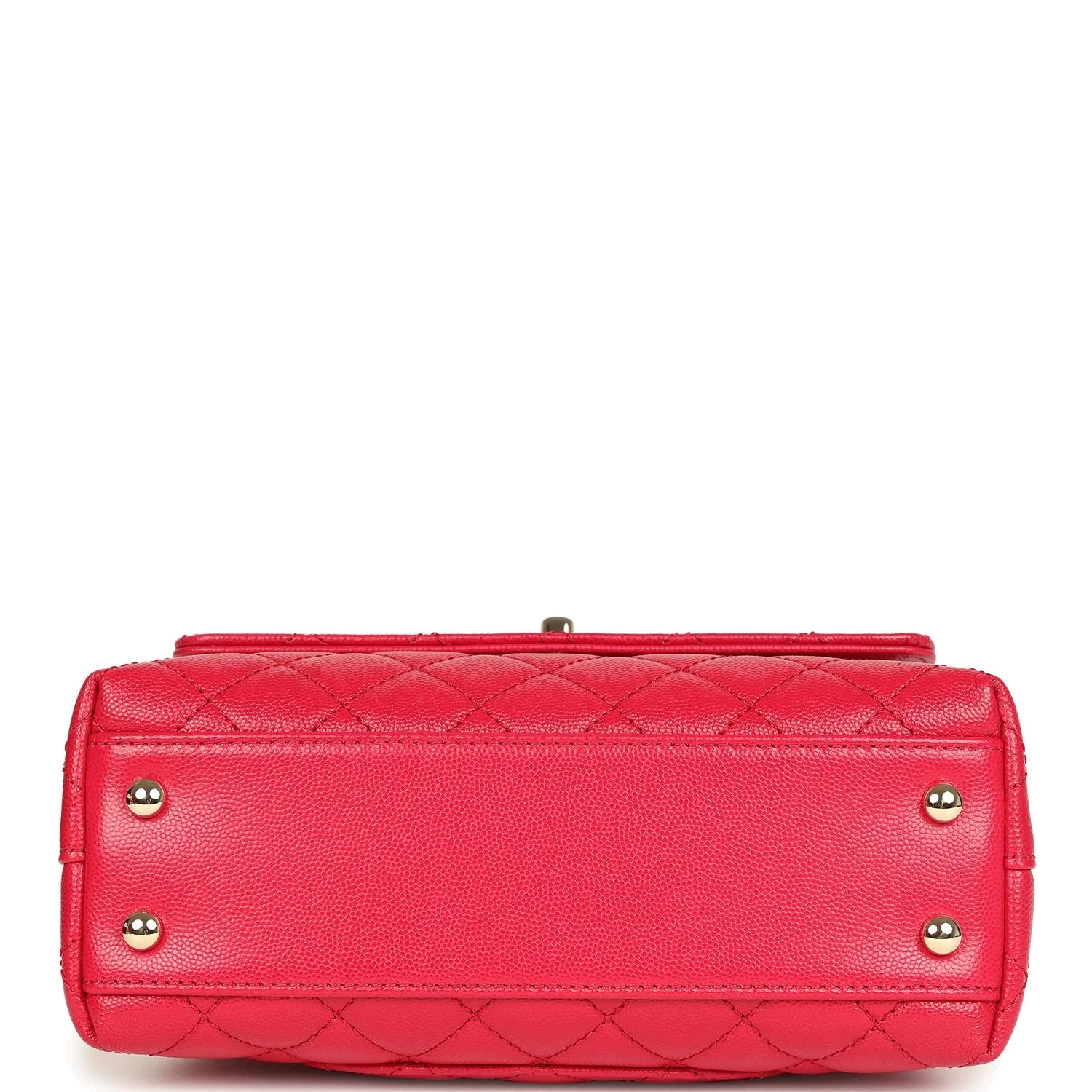Chanel Mini Coco Top Handle Flap Bag Dark Red Shiny Caviar and Burgundy Lizard — фото 7
