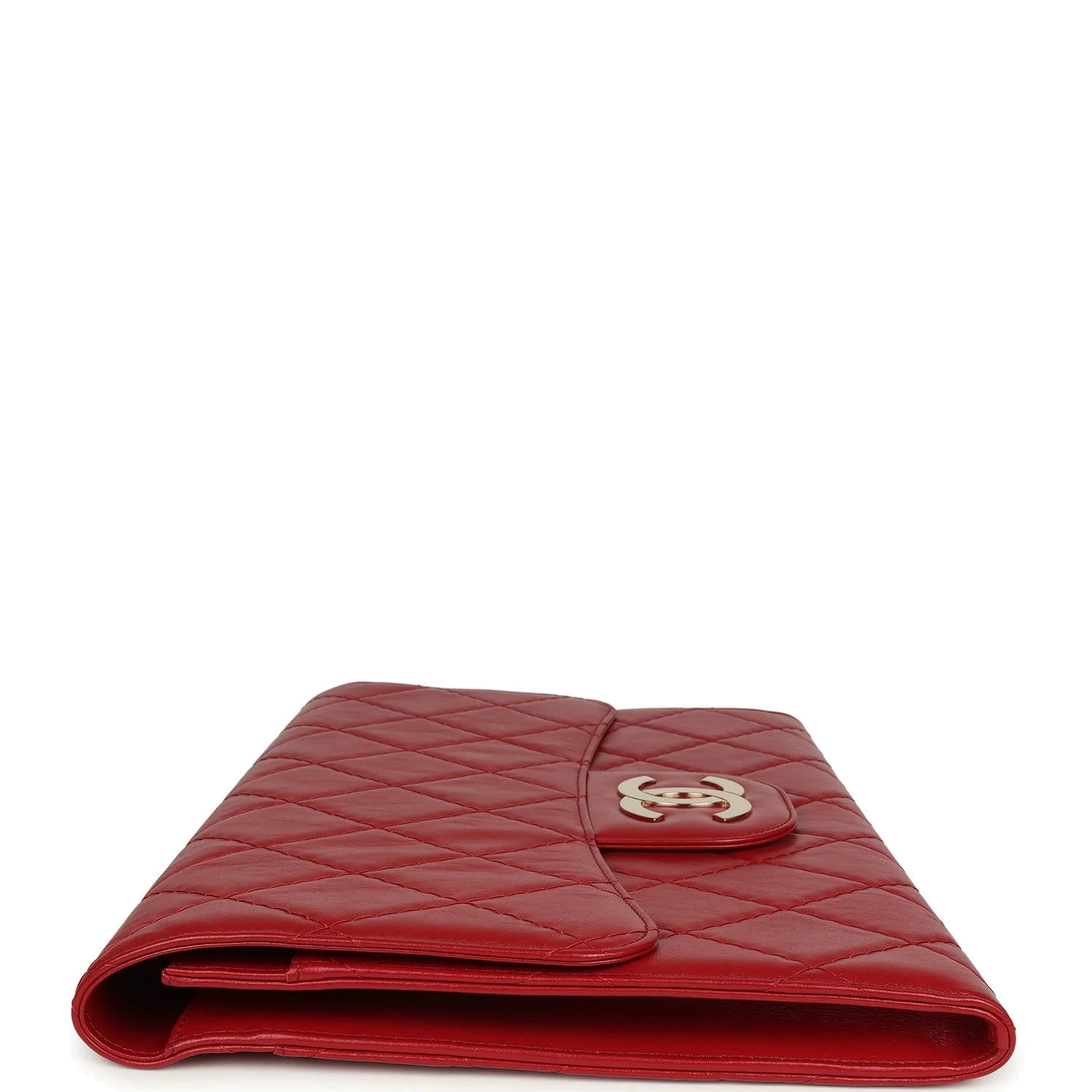 Chanel XXL CC Clutch Red Shiny Crumpled Calfskin — фото 4