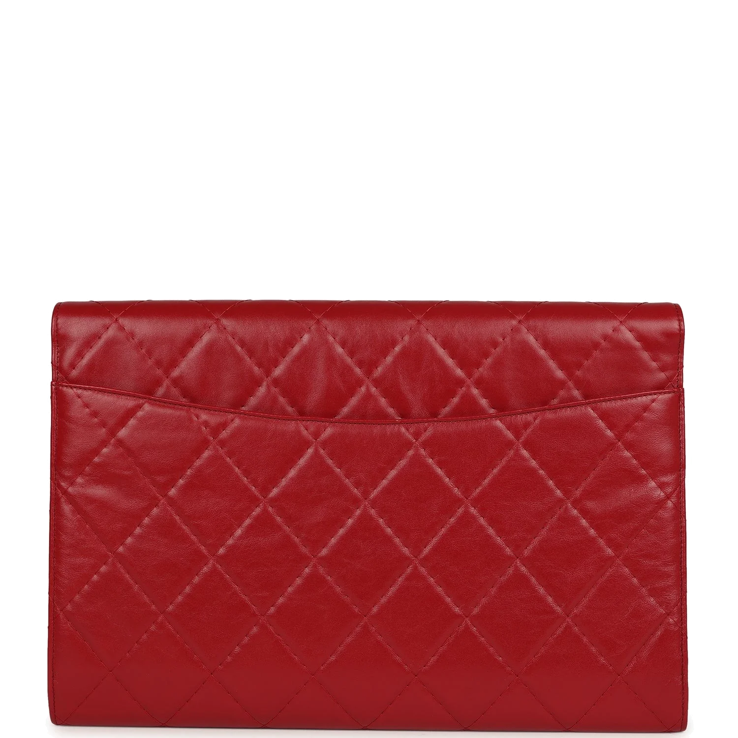Chanel XXL CC Clutch Red Shiny Crumpled Calfskin — фото 5