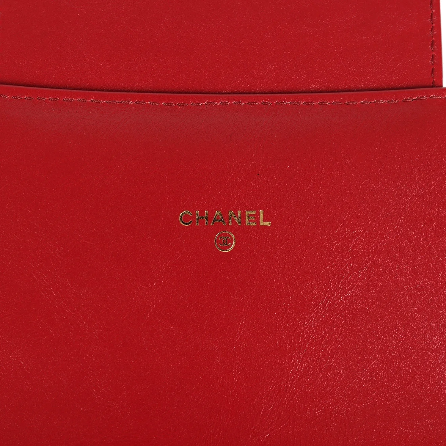Chanel XXL CC Clutch Red Shiny Crumpled Calfskin — фото 8