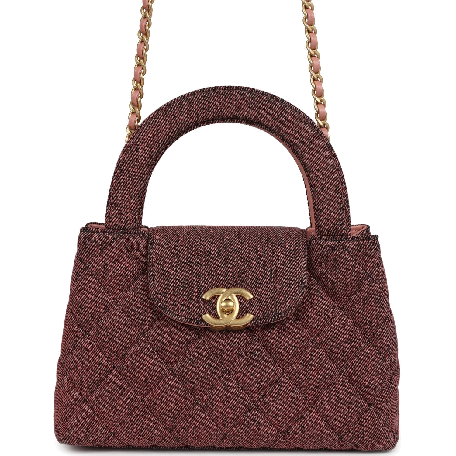 Chanel Small Kelly Shopper Pink Washed Denim — фото 2