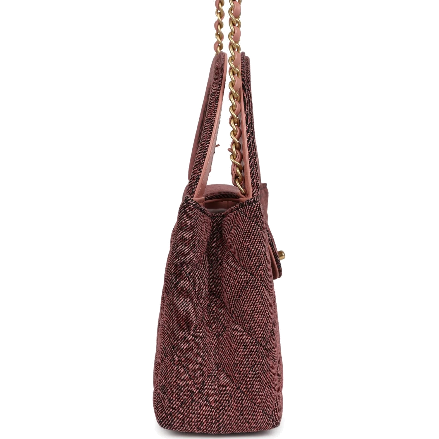 Chanel Small Kelly Shopper Pink Washed Denim — фото 4