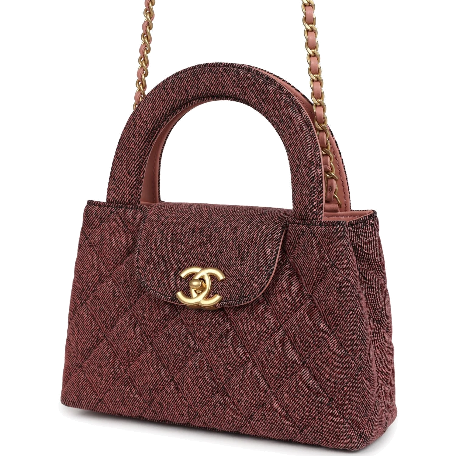 Chanel Small Kelly Shopper Pink Washed Denim — фото 6