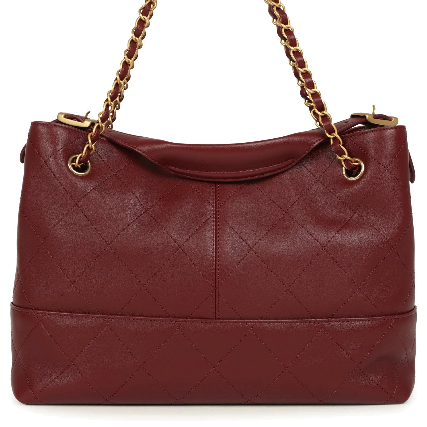 Chanel Small Coco Hobo Bag Burgundy Calfskin — фото 5