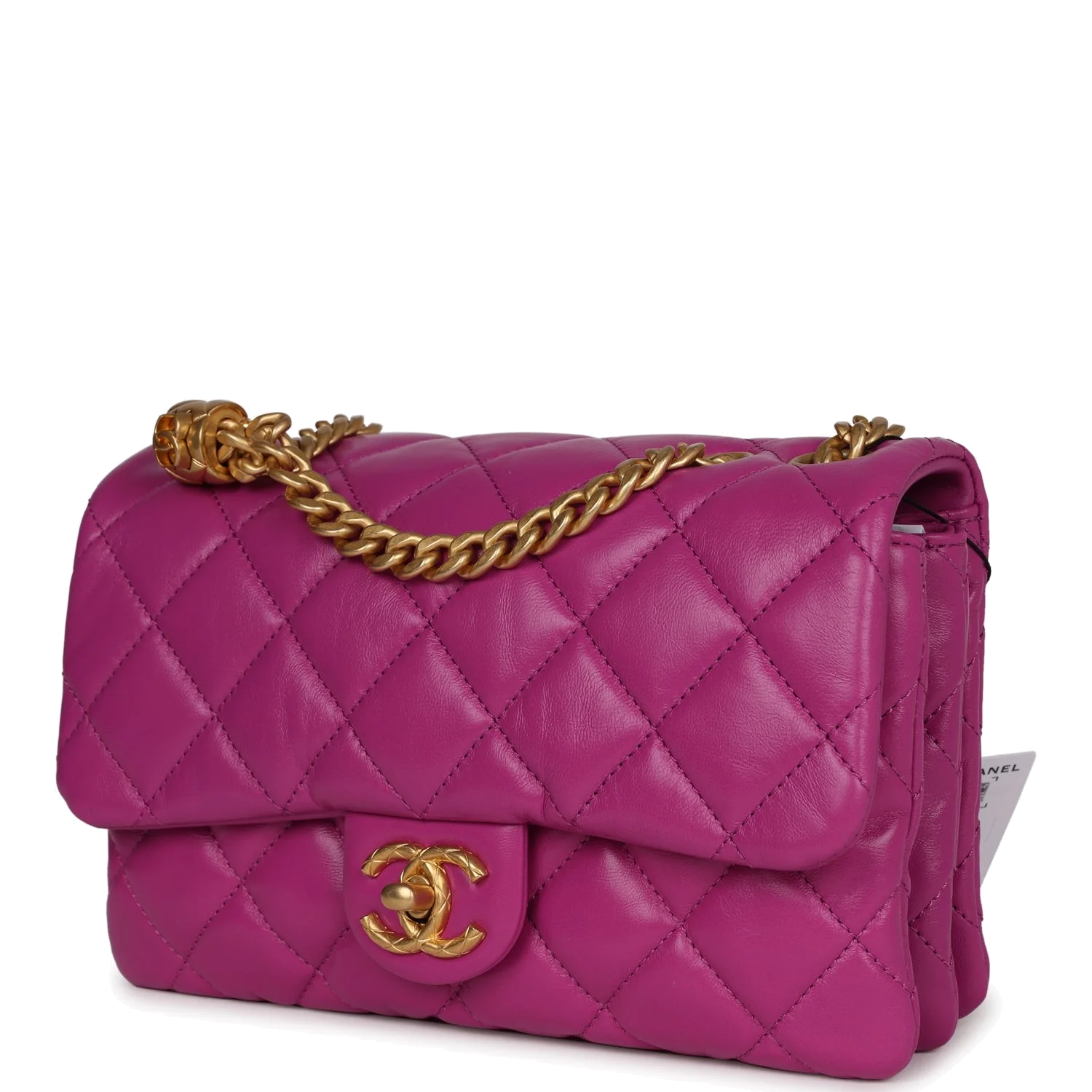 Chanel Small Crush Flap Bag Purple Shiny Aged Calfskin — фото 6