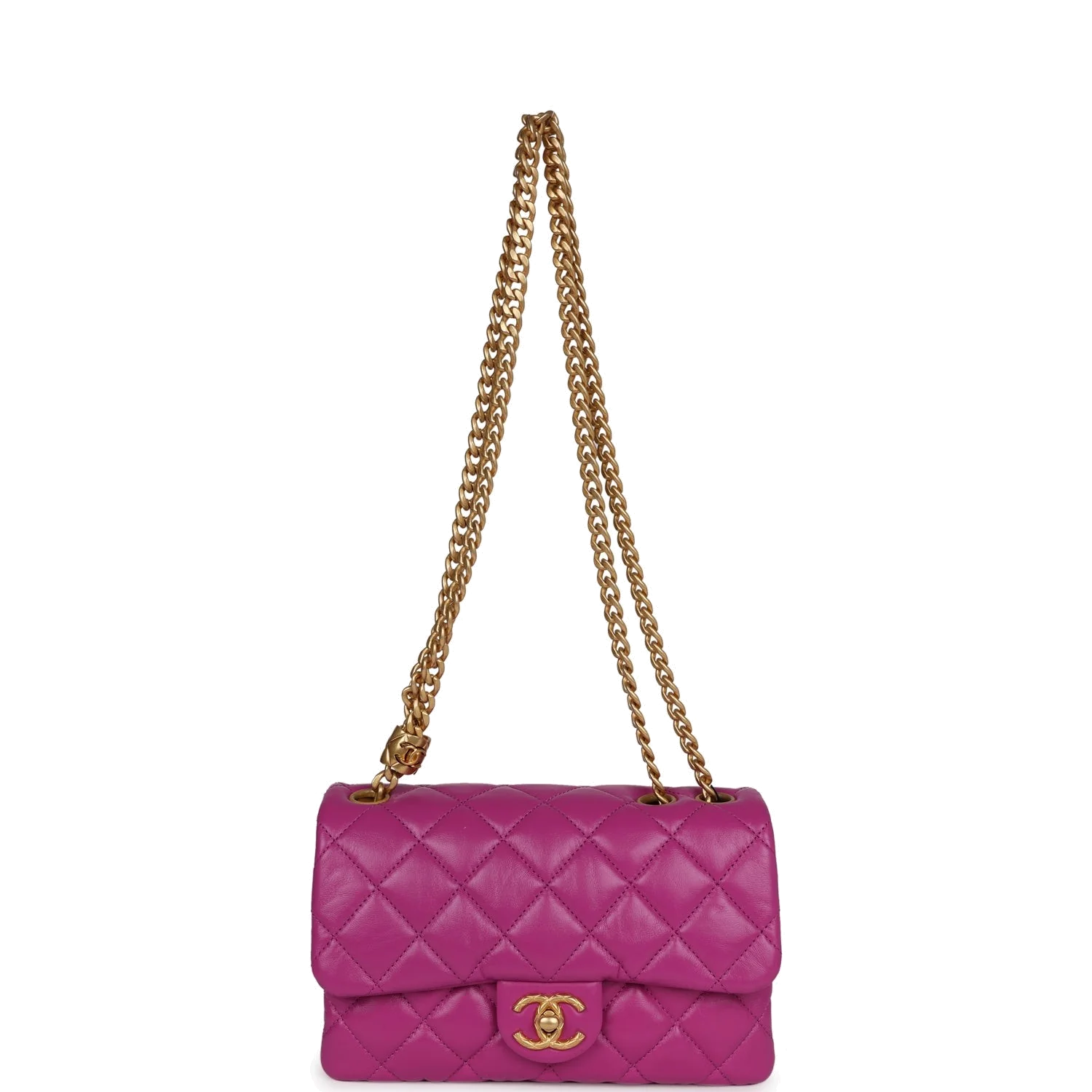 Chanel Small Crush Flap Bag Purple Shiny Aged Calfskin — фото 8