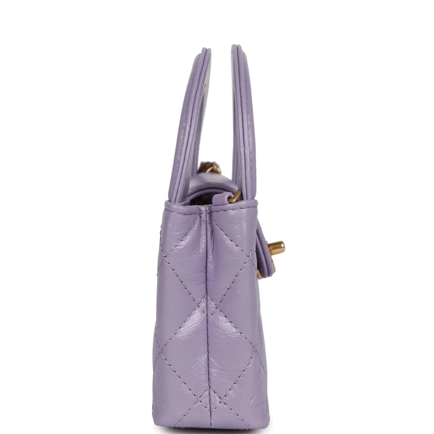 Chanel Nano Kelly Shopper Light Purple Shiny Aged Calfskin — фото 4