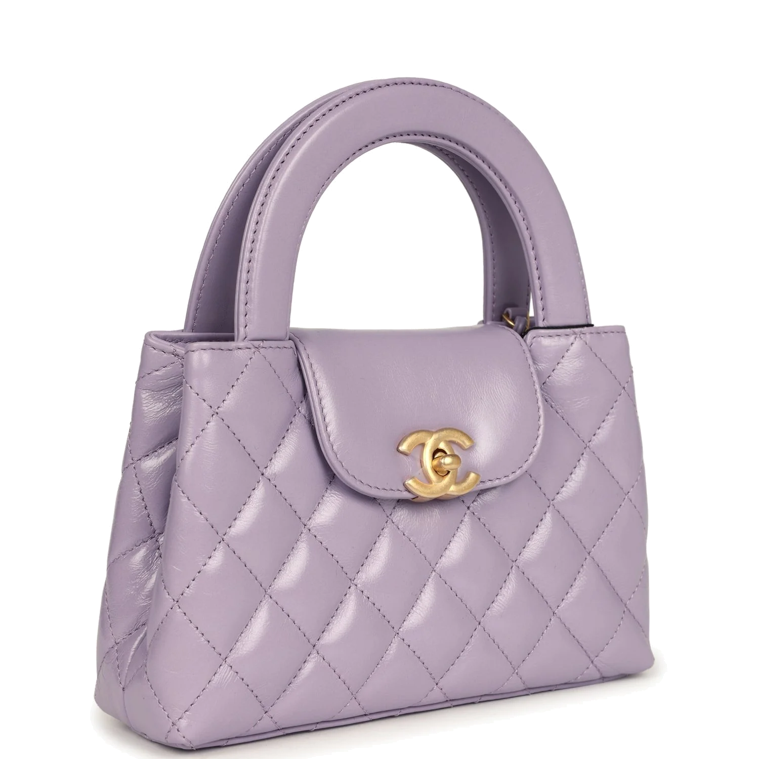 Chanel Small Kelly Shopper Light Purple Shiny Aged Calfskin — фото 3