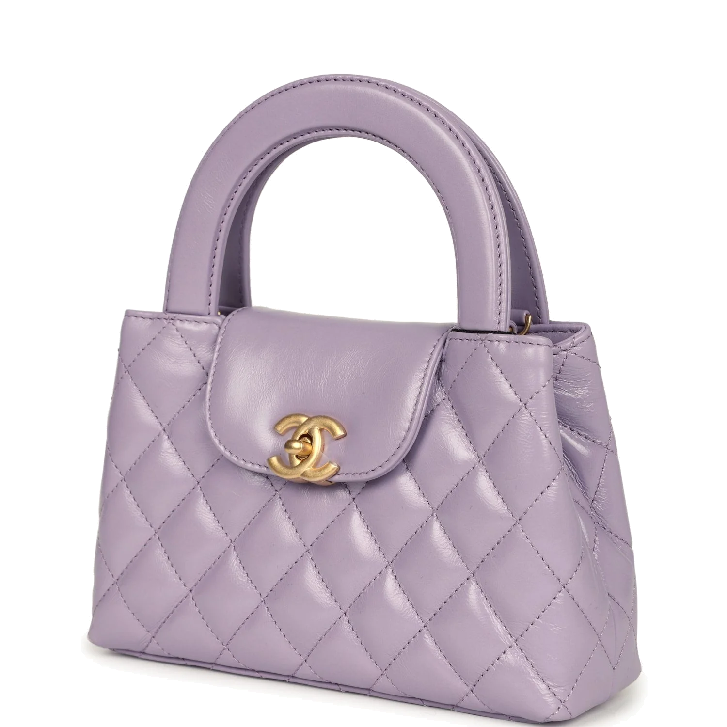 Chanel Small Kelly Shopper Light Purple Shiny Aged Calfskin — фото 6