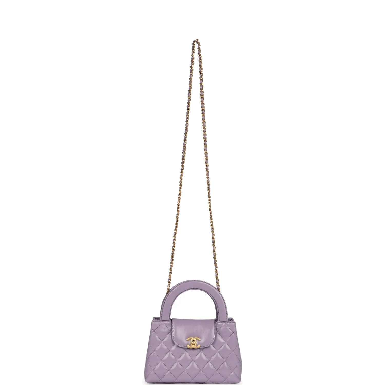 Chanel Small Kelly Shopper Light Purple Shiny Aged Calfskin — фото 8