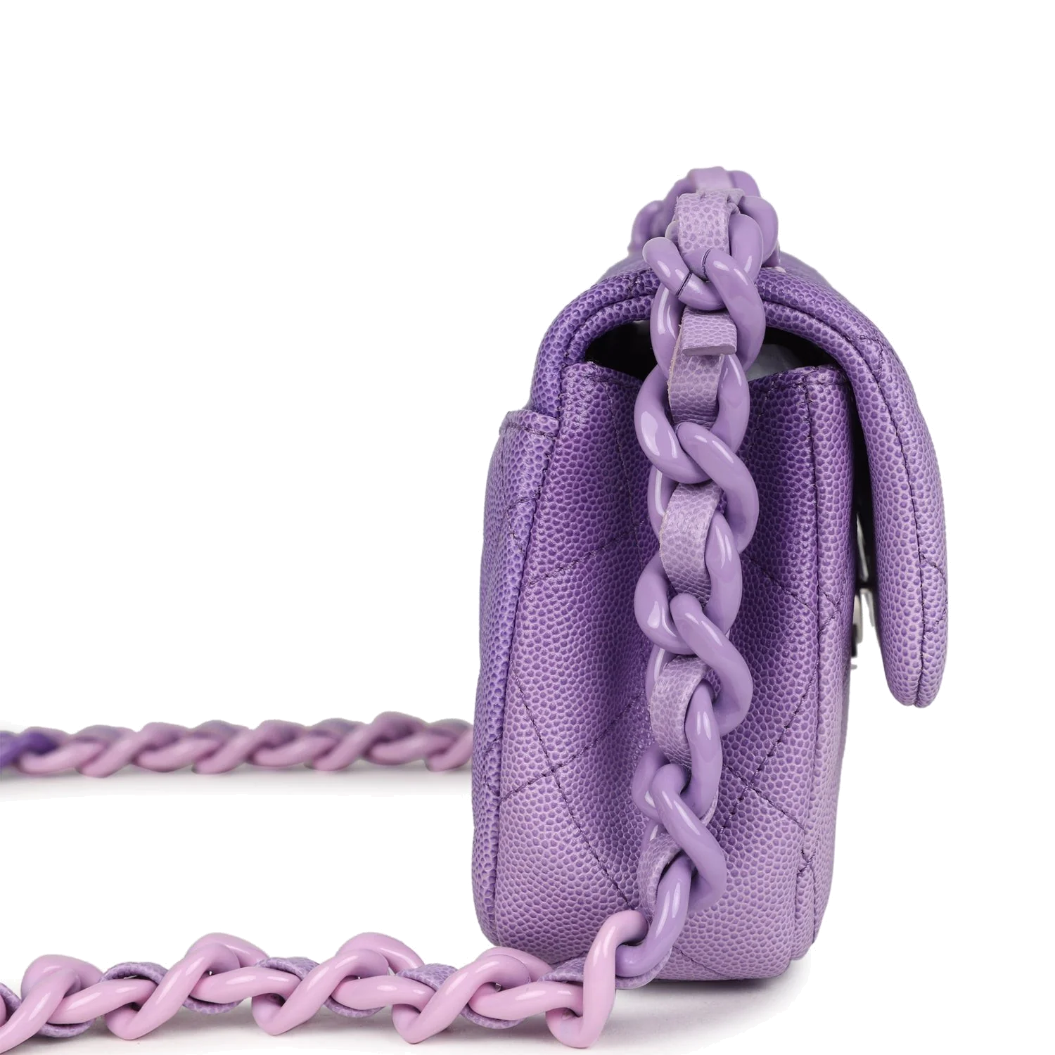 Chanel Mini Rectangular Flap Bag Ombre Purple Caviar — фото 4