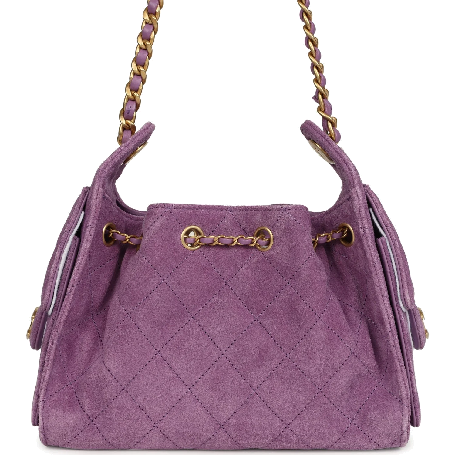 Chanel Mini 25 Hobo Bag Purple Suede — фото 5