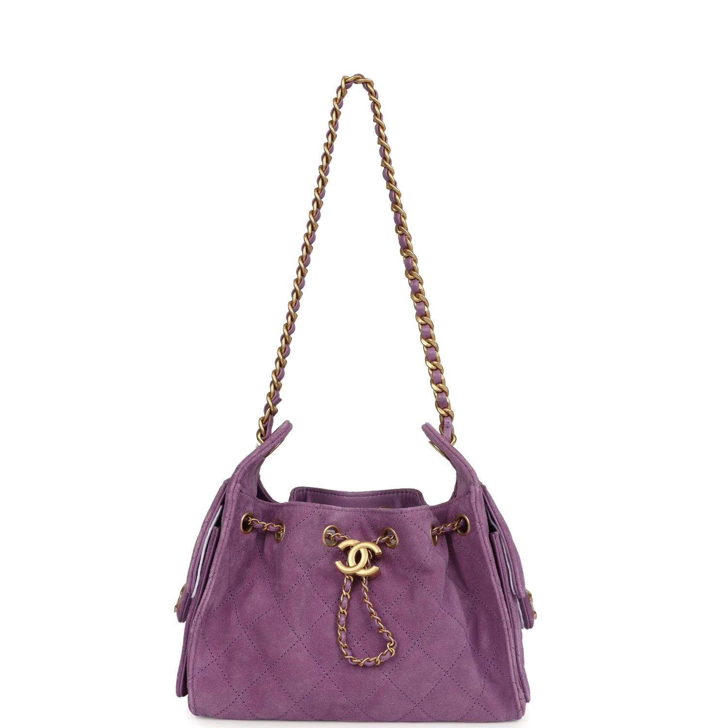 Chanel Mini 25 Hobo Bag Purple Suede — фото 8