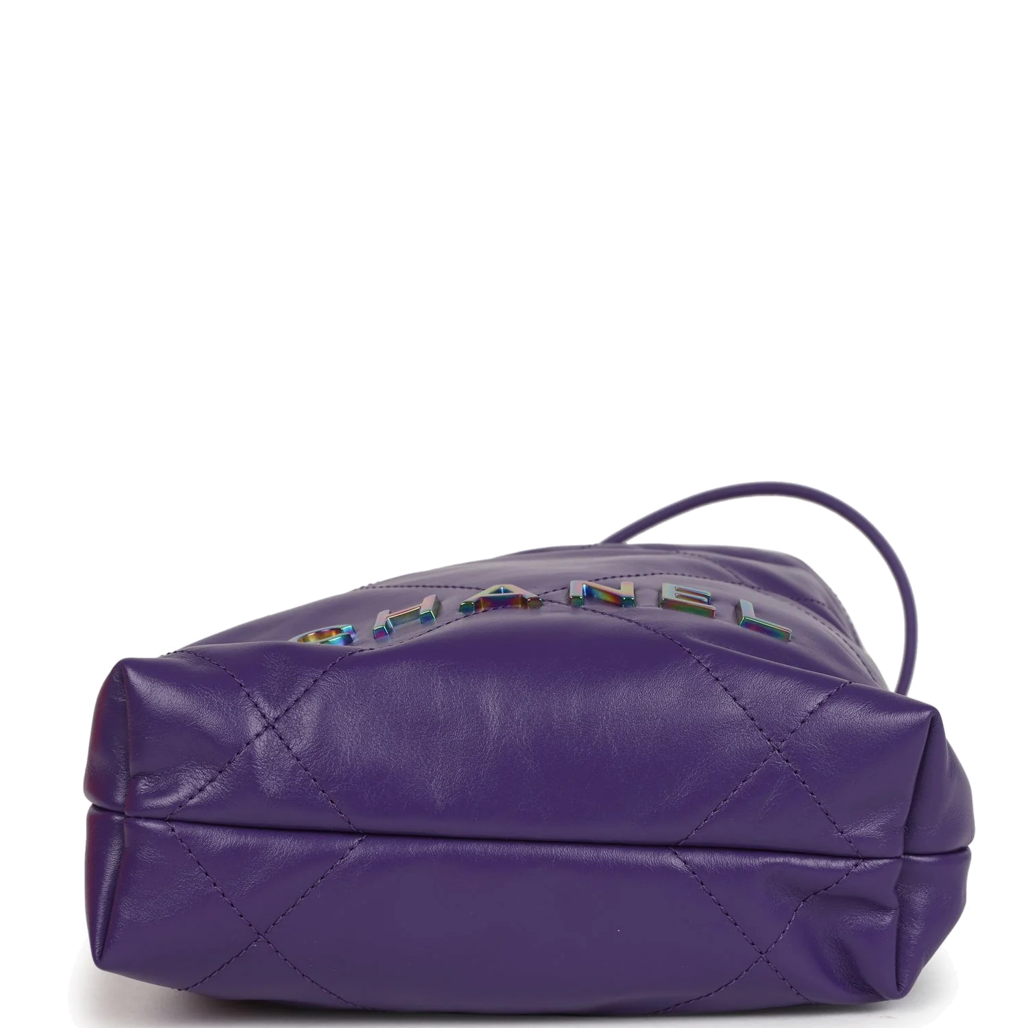 Chanel Mini 22 Bag Dark Purple Lambskin — фото 8