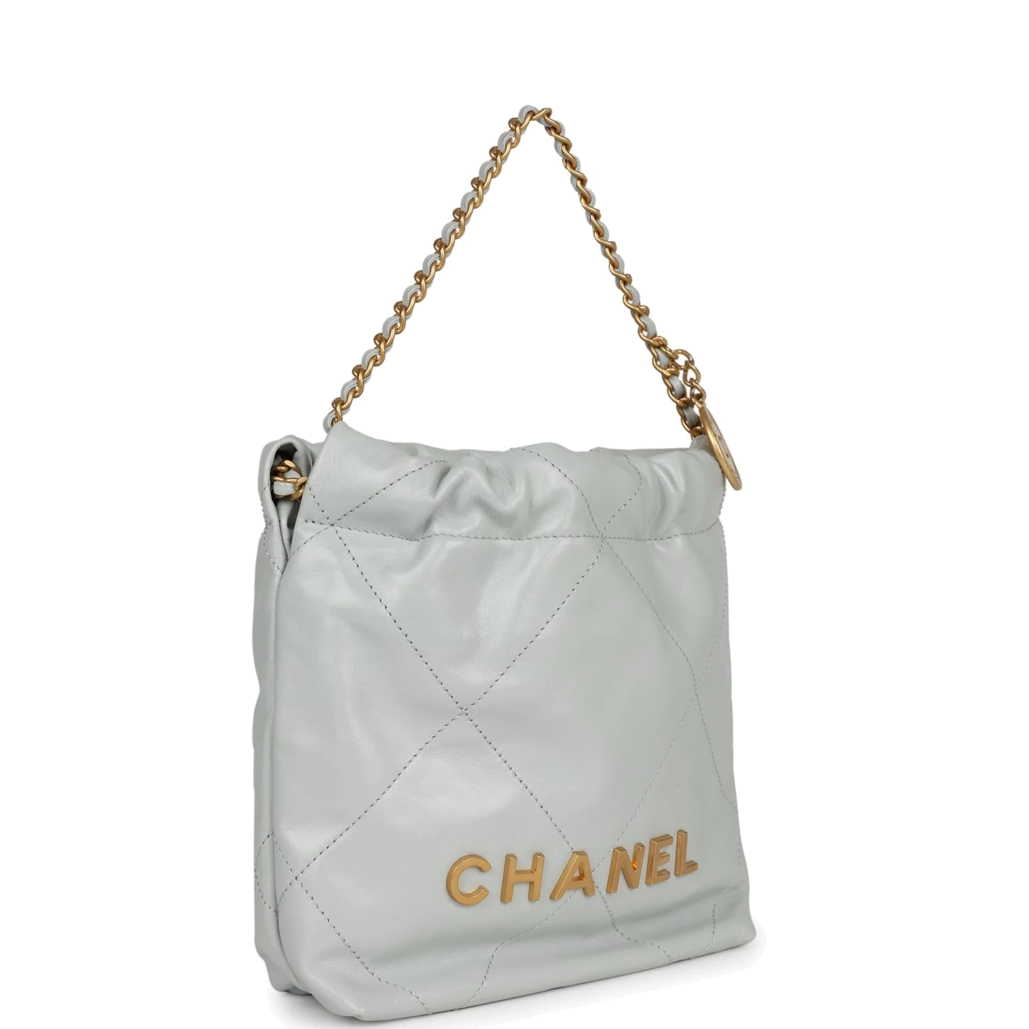 Chanel Mini 22 Bag Light Blue Calfskin — фото 3