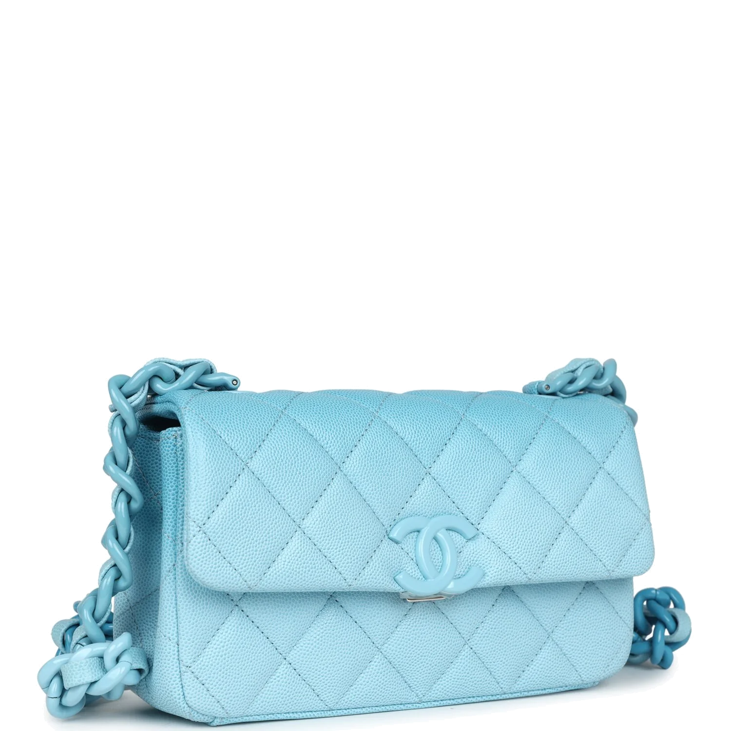Chanel Small Flap Bag Blue Ombre Caviar — фото 3