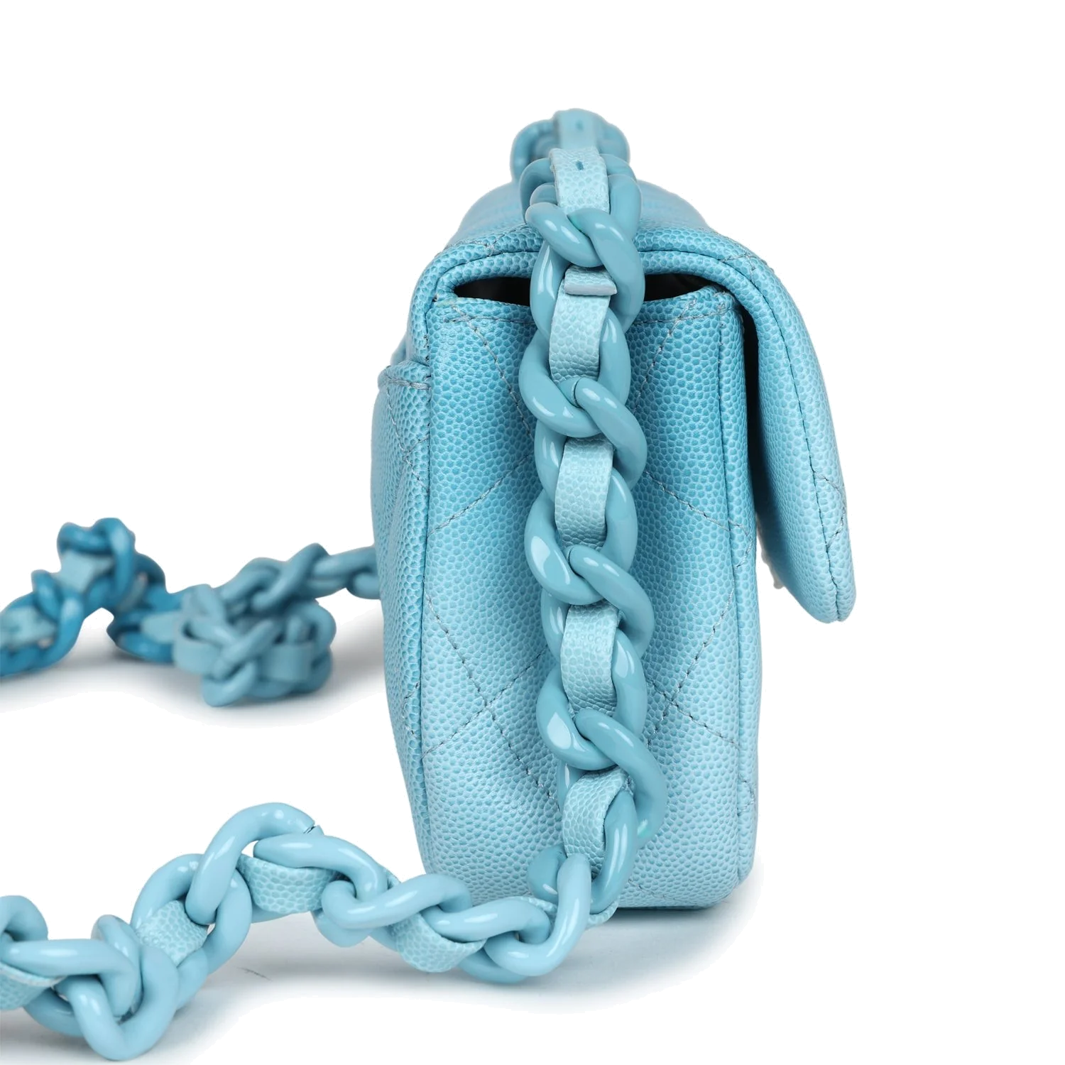 Chanel Small Flap Bag Blue Ombre Caviar — фото 4