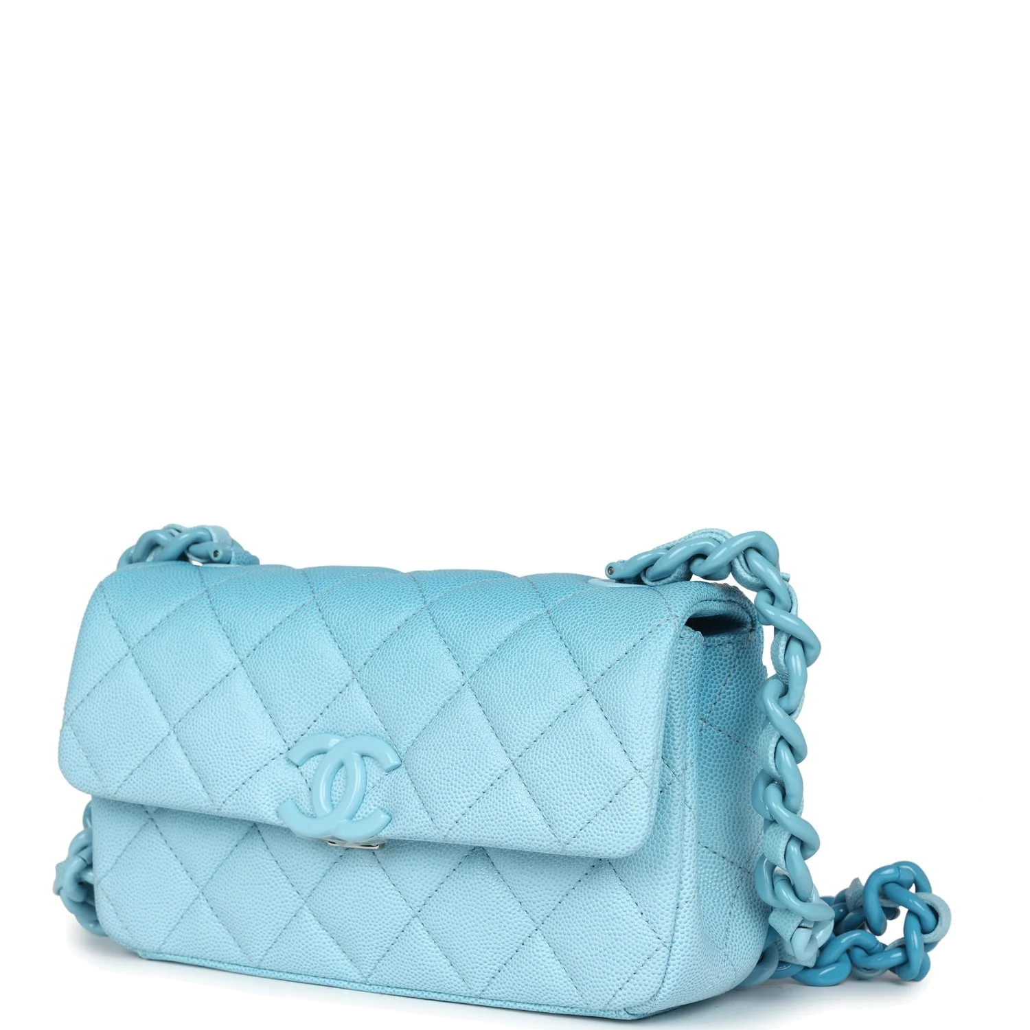 Chanel Small Flap Bag Blue Ombre Caviar — фото 6
