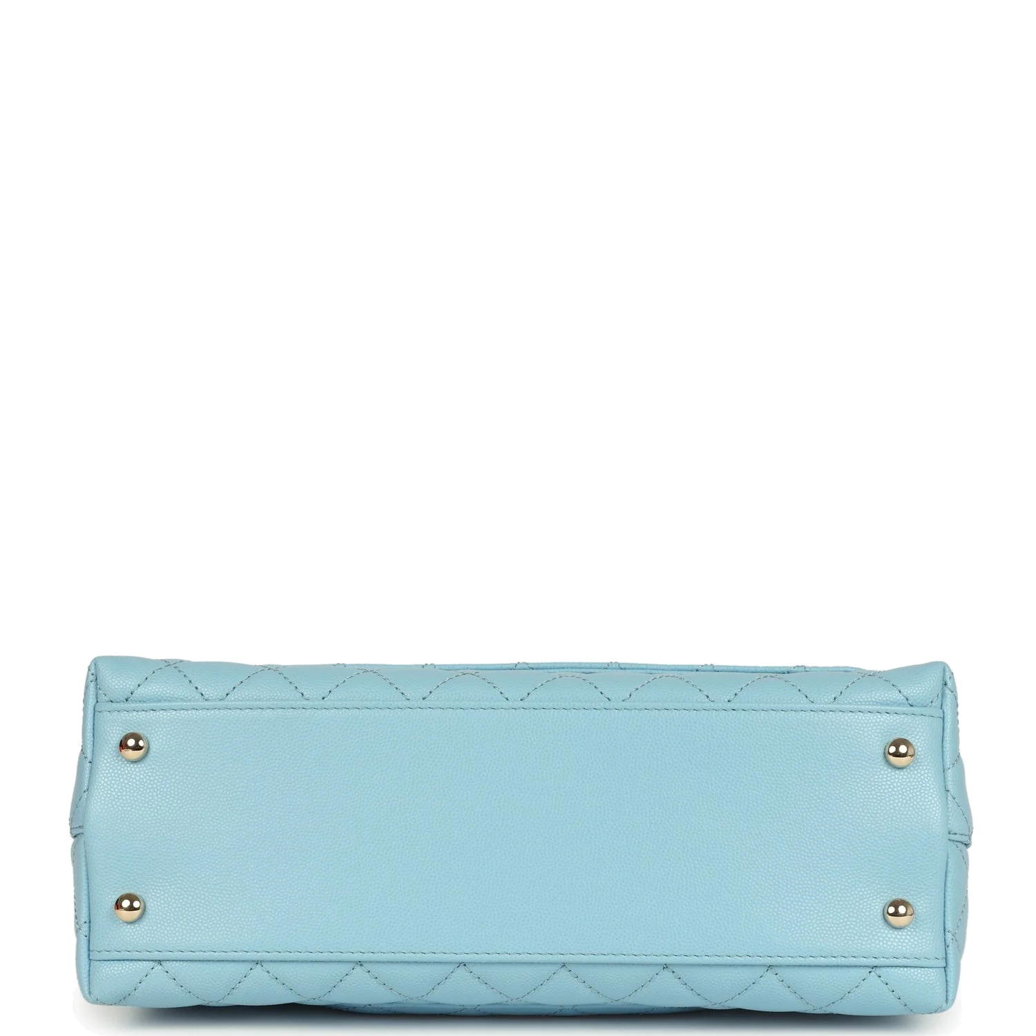 Chanel Small Coco Top Handle Flap Bag Light Blue Shiny Caviar — фото 7
