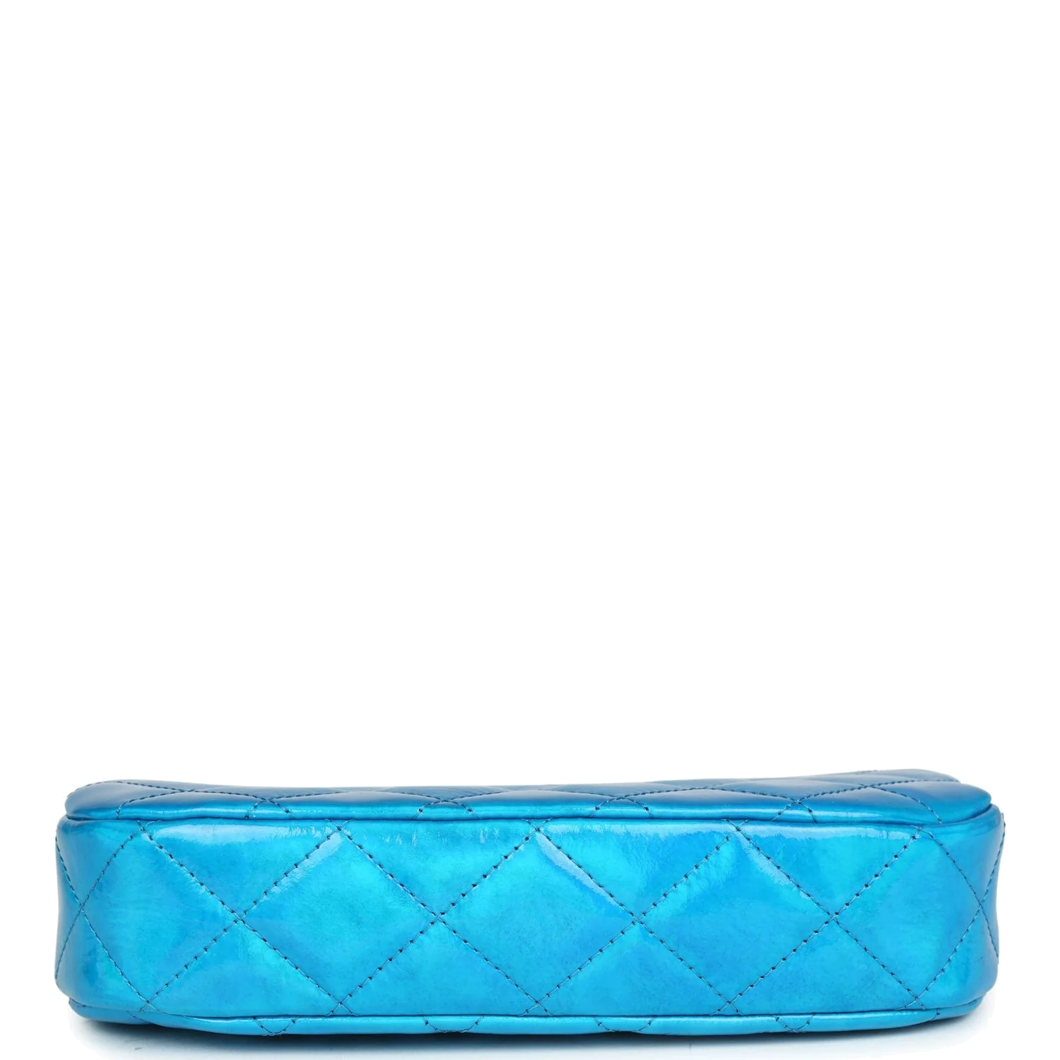 Chanel Mini Hobo Bag Blue Metallic Goatskin — фото 8