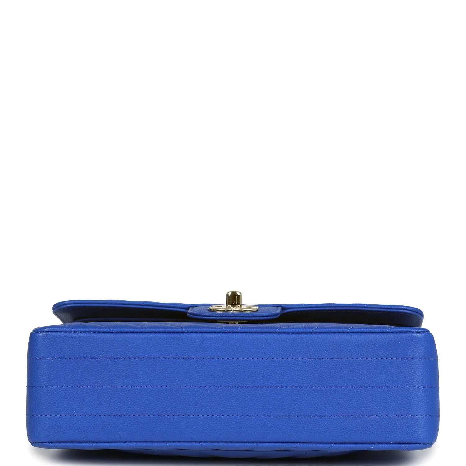 Chanel Small Classic Double Flap Blue Chevron Caviar — фото 7