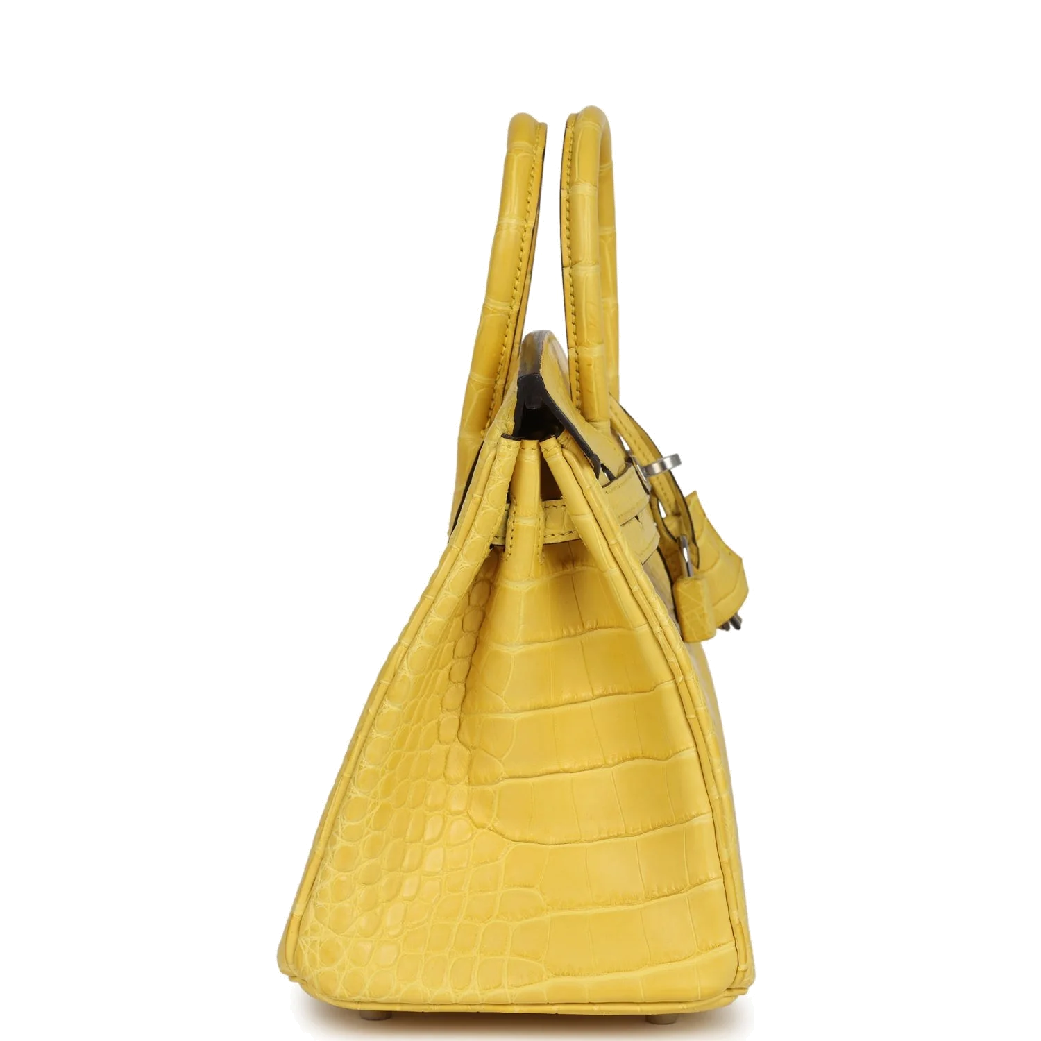 Hermes Birkin 25 Mimosa Matte Alligator Palladium Hardware Мимоза матовый — фото 4