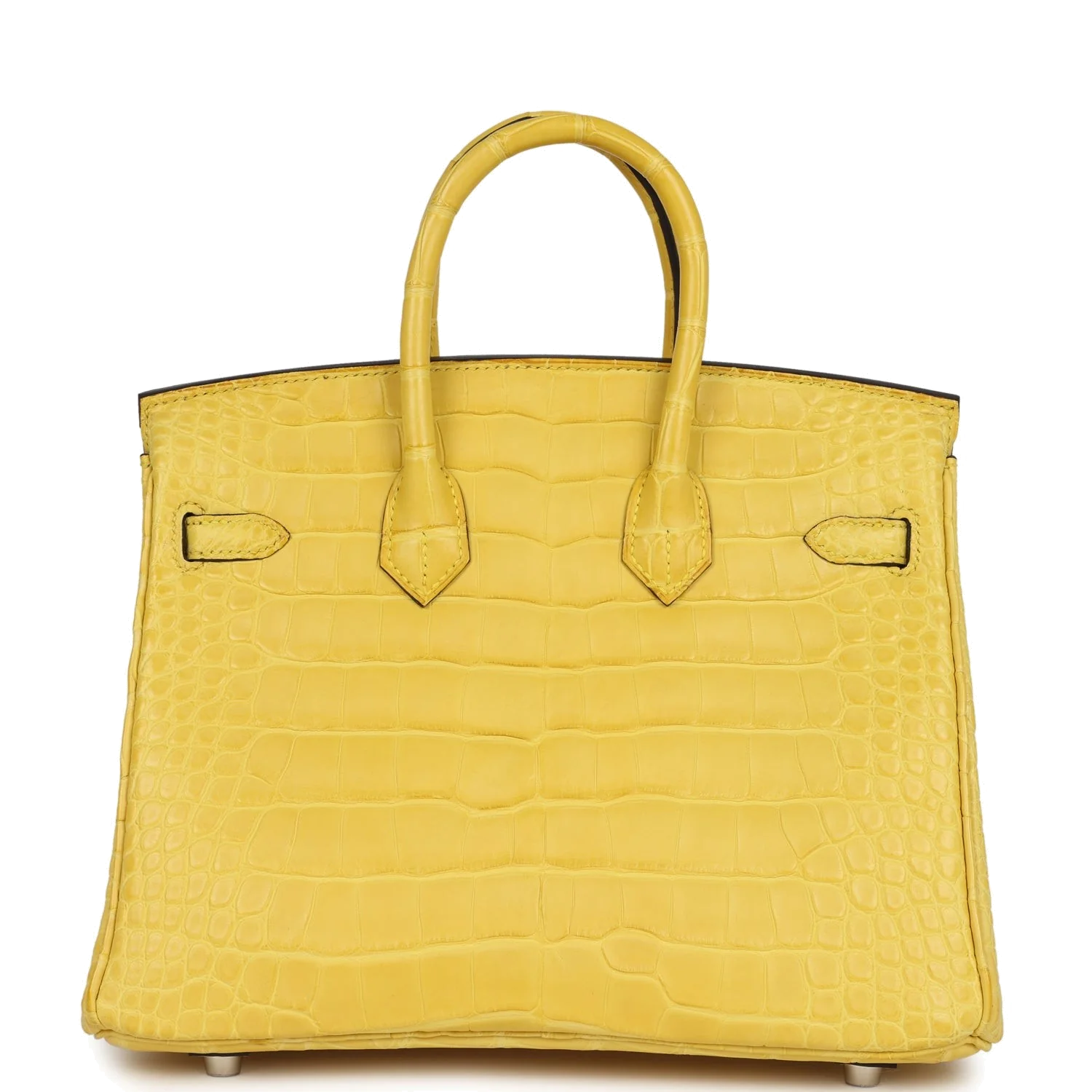 Hermes Birkin 25 Mimosa Matte Alligator Palladium Hardware Мимоза матовый — фото 5