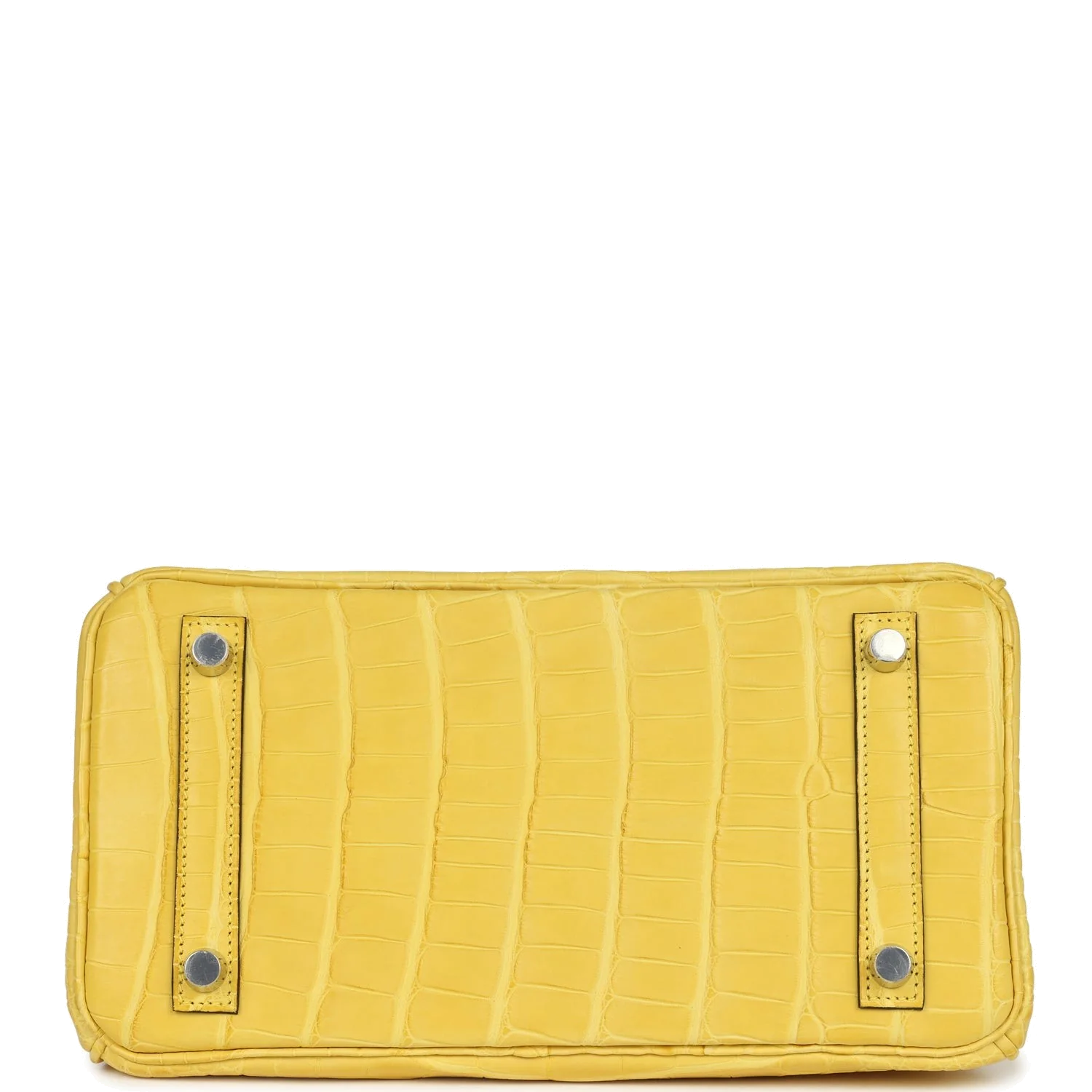 Hermes Birkin 25 Mimosa Matte Alligator Palladium Hardware Мимоза матовый — фото 7