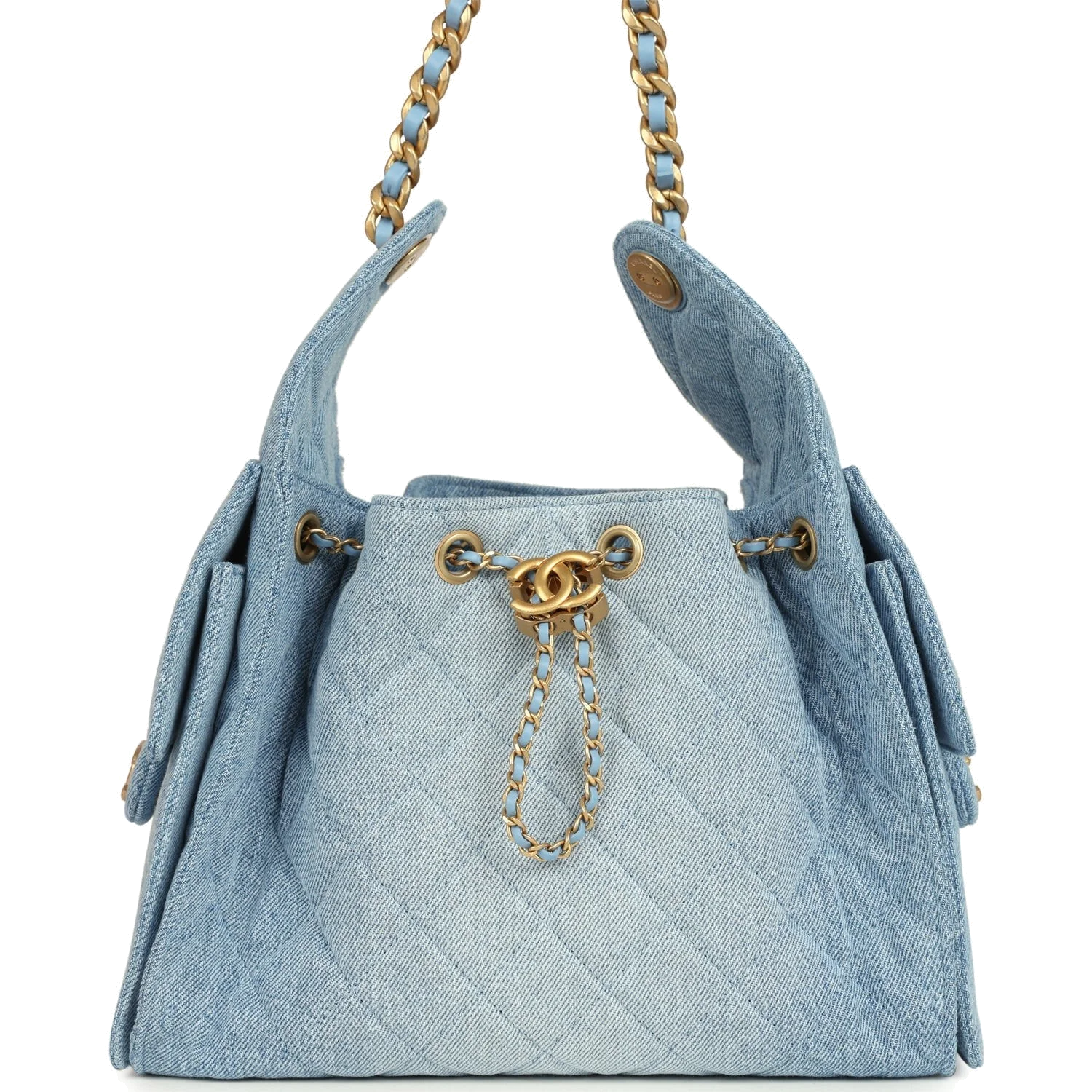 Chanel Small 25 Hobo Bag Light Blue Washed Denim