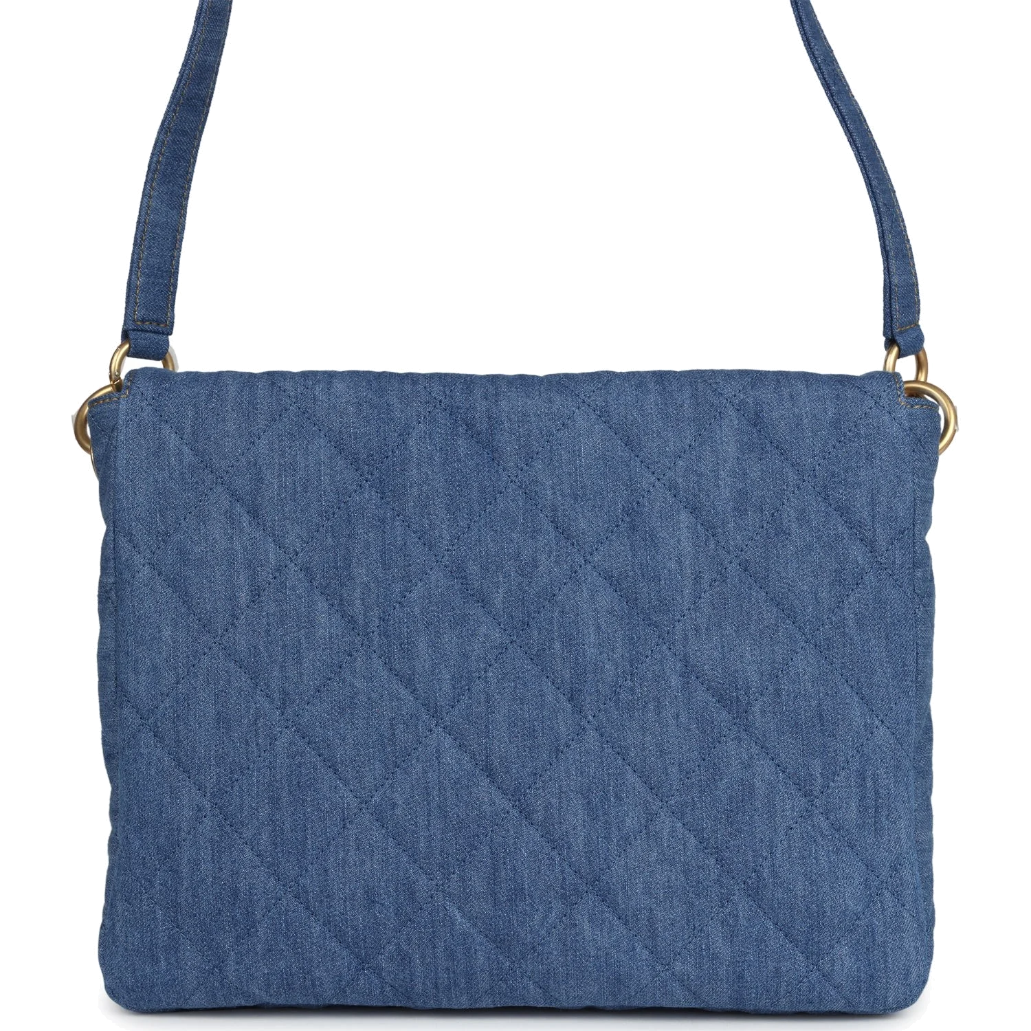 Chanel Large Supple Twins Hobo Bag Blue Denim — фото 5