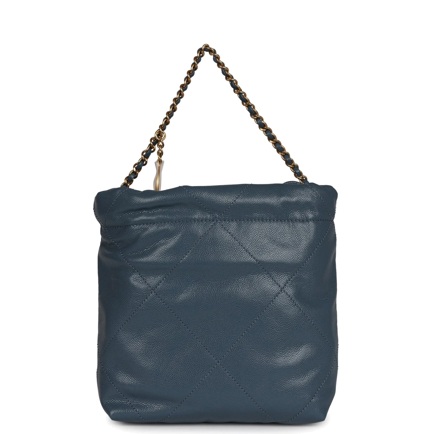 Chanel Mini 22 Bag Blue Grained Calfskin — фото 5