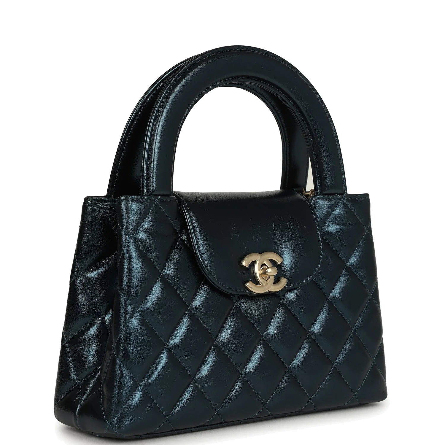 Chanel Small Kelly Shopper Metallic Blue Calfskin — фото 3