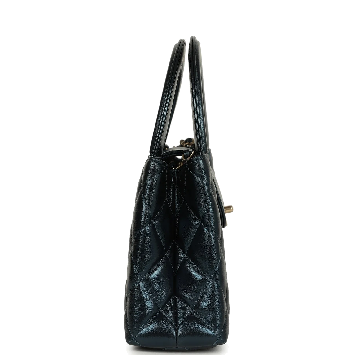 Chanel Small Kelly Shopper Metallic Blue Calfskin — фото 4