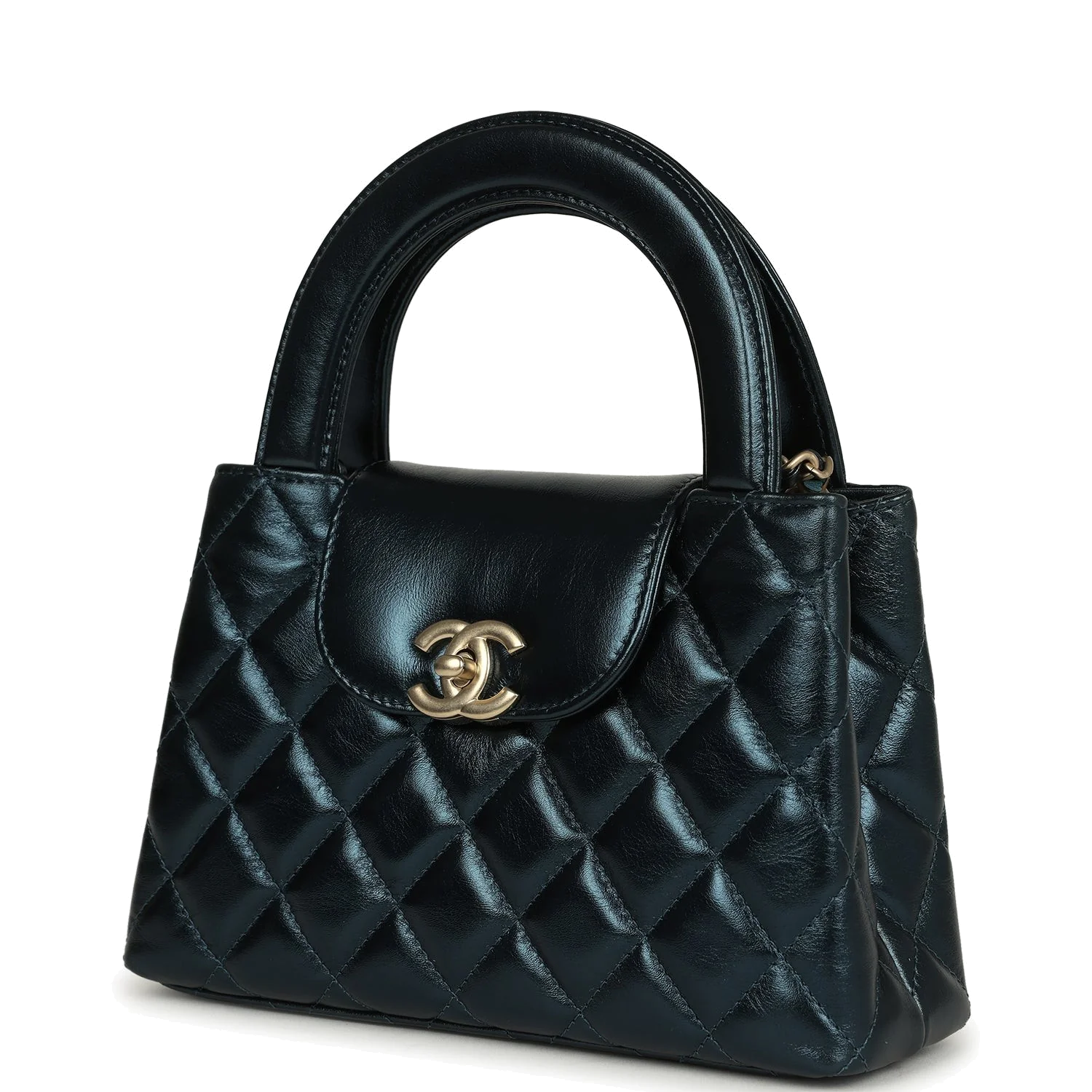 Chanel Small Kelly Shopper Metallic Blue Calfskin — фото 6