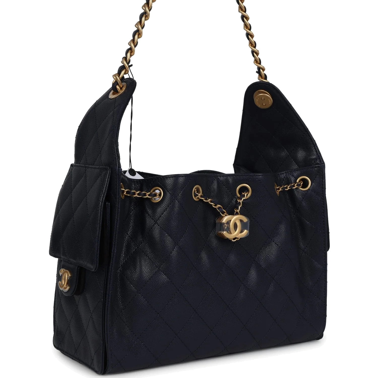Chanel Small 25 Hobo Bag Dark Navy Caviar — фото 3