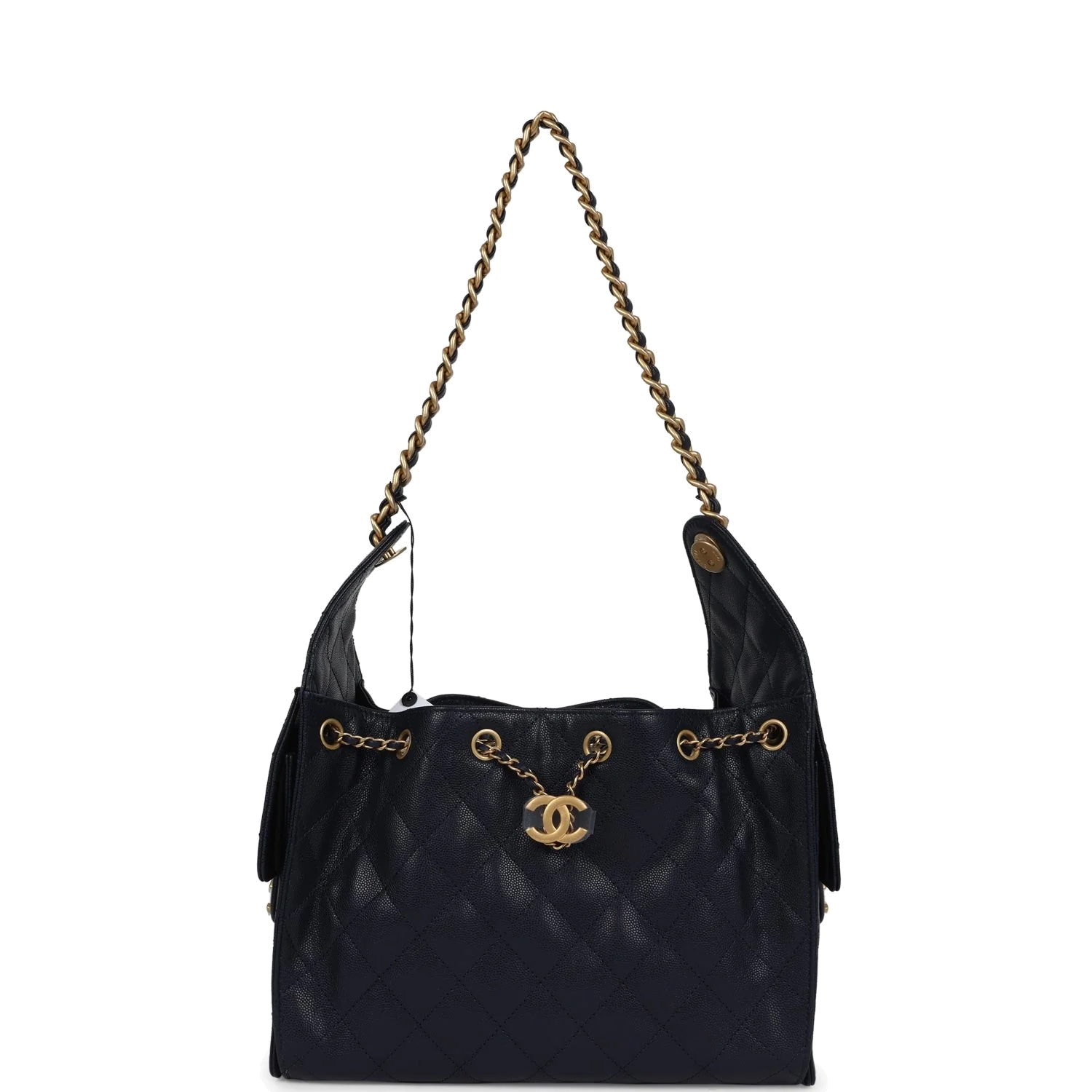 Chanel Small 25 Hobo Bag Dark Navy Caviar — фото 7
