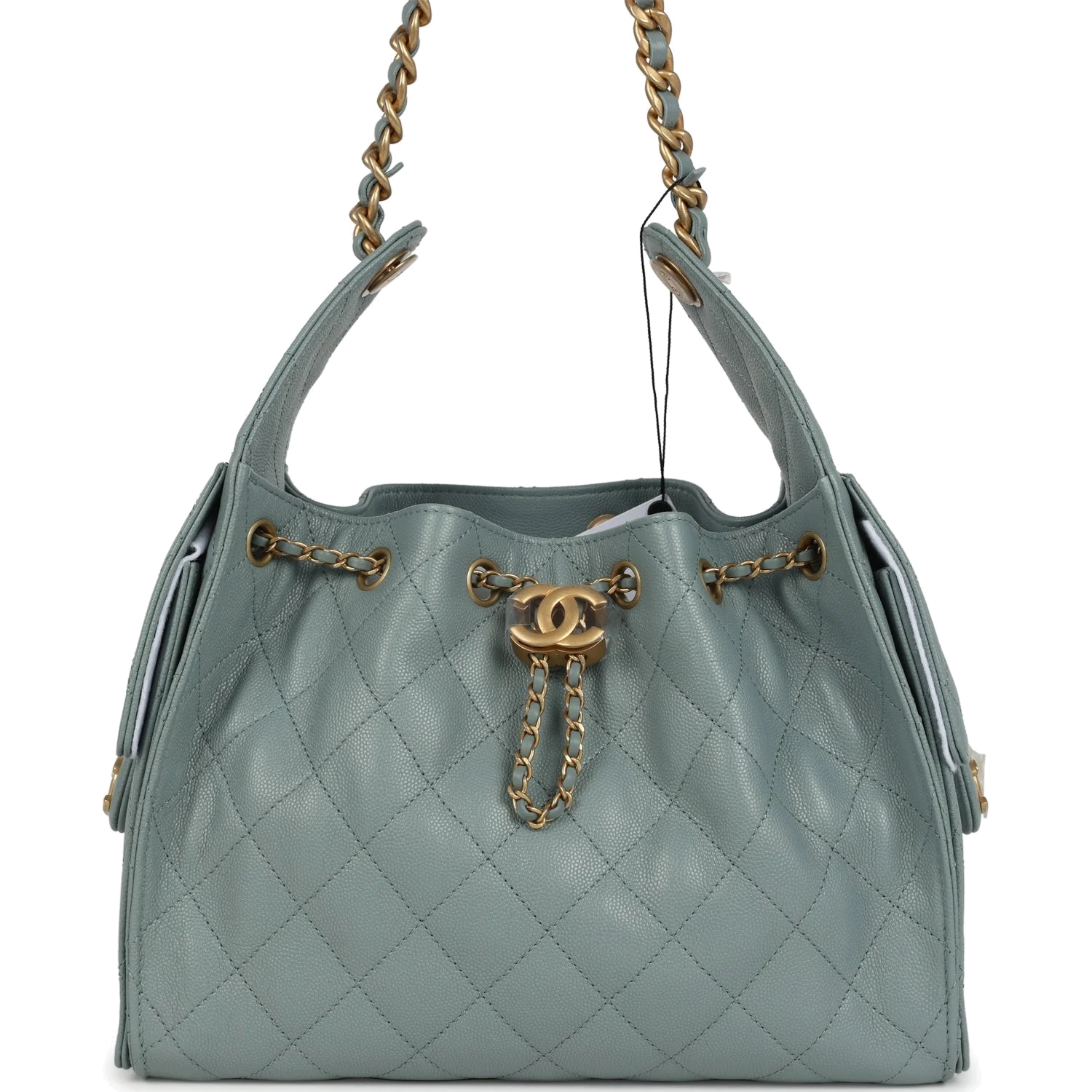 Chanel Small 25 Hobo Bag Green Caviar — фото 2