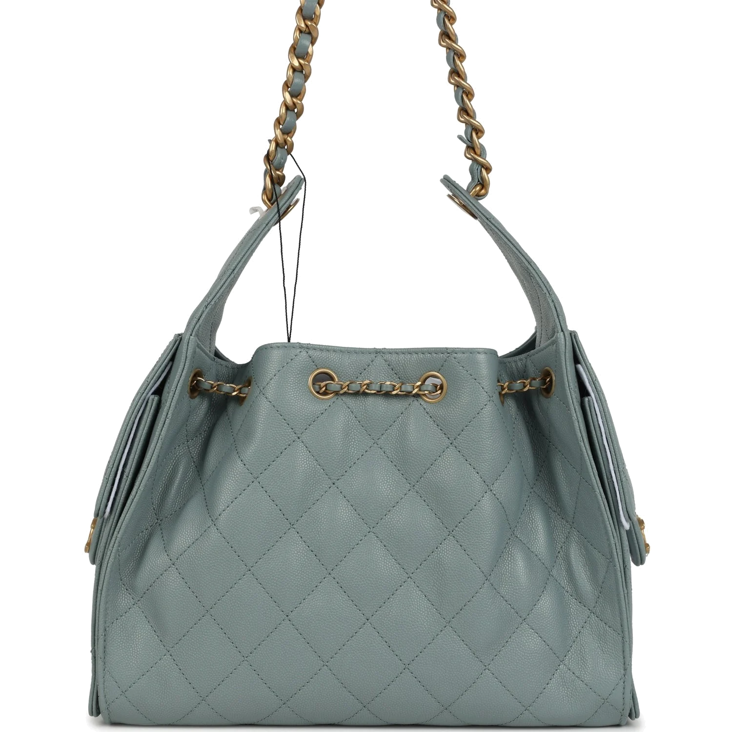 Chanel Small 25 Hobo Bag Green Caviar — фото 5