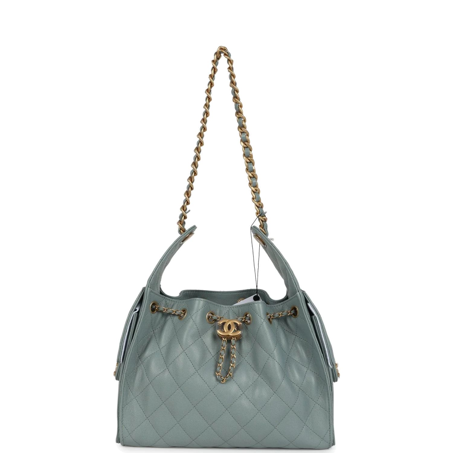 Chanel Small 25 Hobo Bag Green Caviar — фото 7