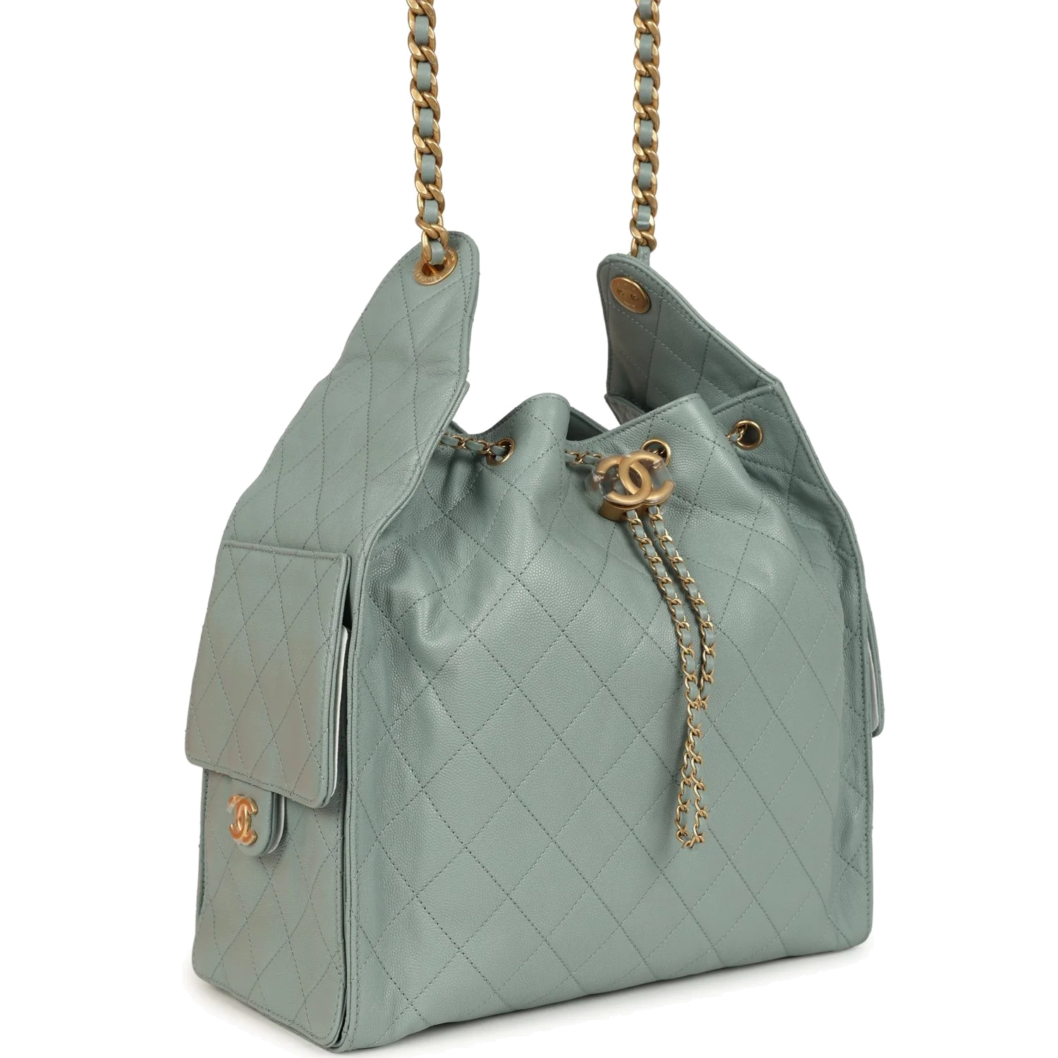 Chanel Medium 25 Hobo Bag Green Caviar — фото 3