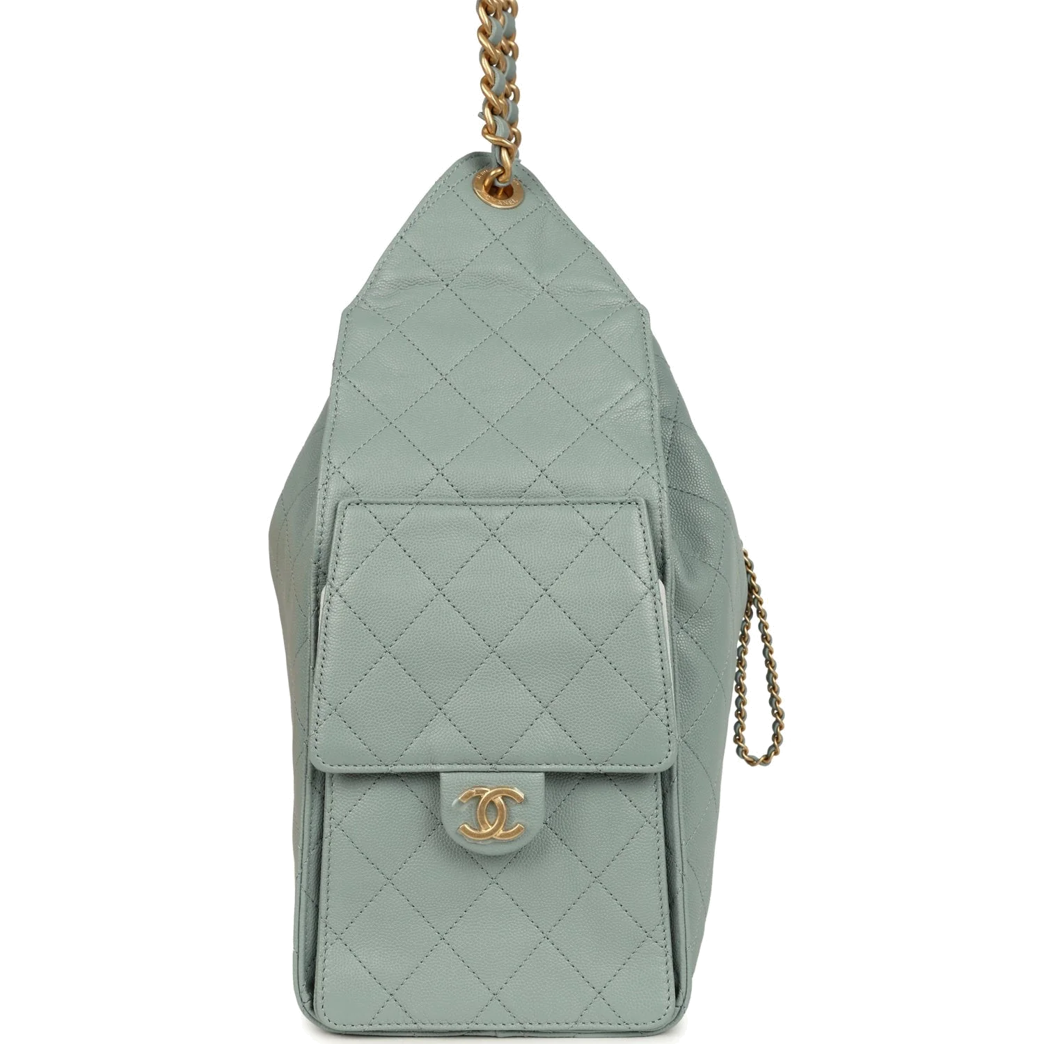 Chanel Medium 25 Hobo Bag Green Caviar — фото 4