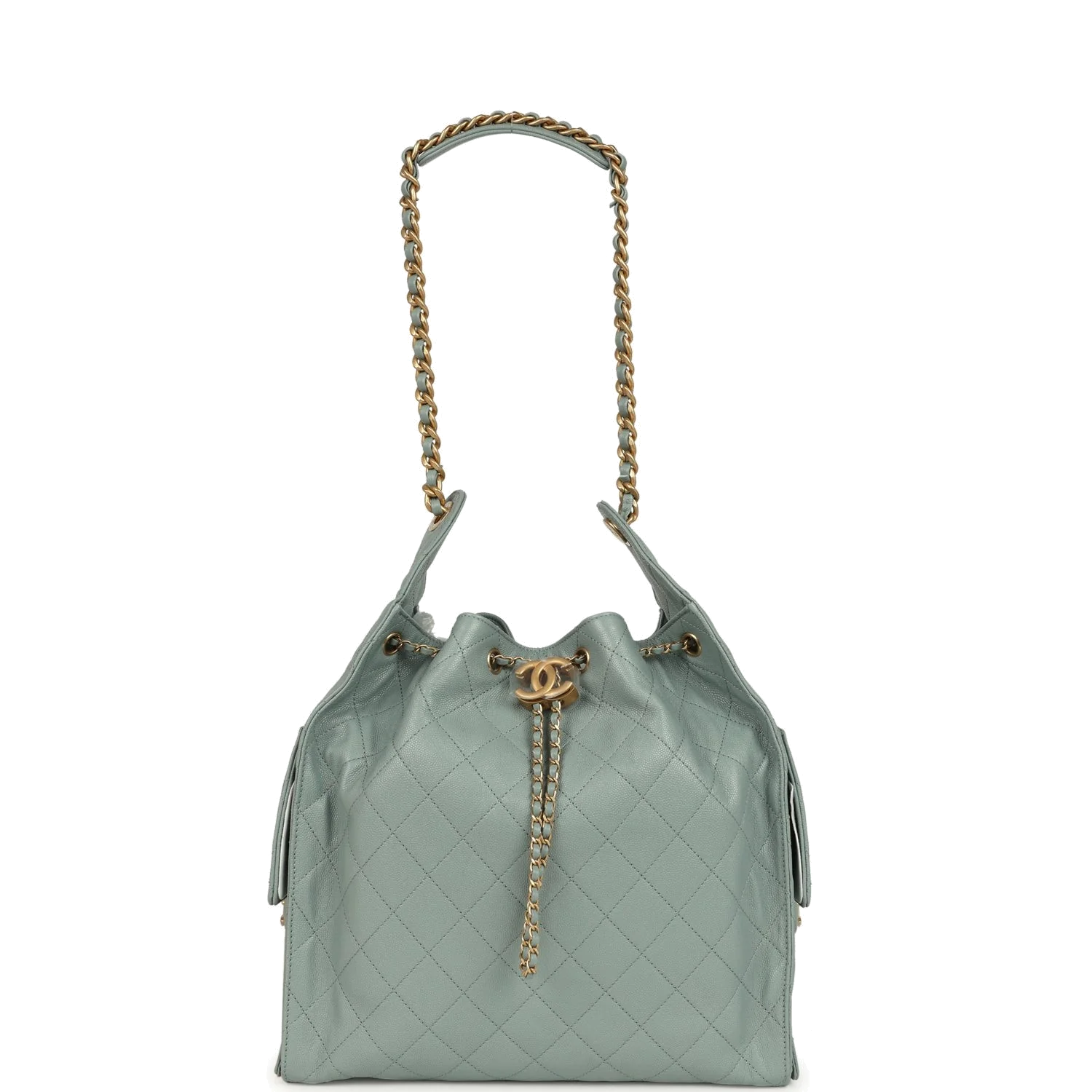 Chanel Medium 25 Hobo Bag Green Caviar — фото 7