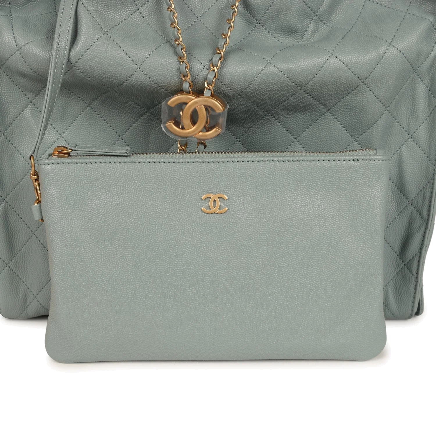 Chanel Medium 25 Hobo Bag Green Caviar — фото 8